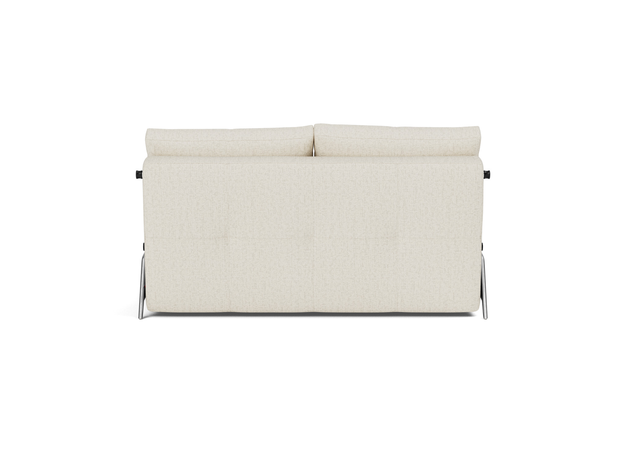 Schlafsofa Cubed 140 Boucle Skandi 531-Off-White Beine Aluminium