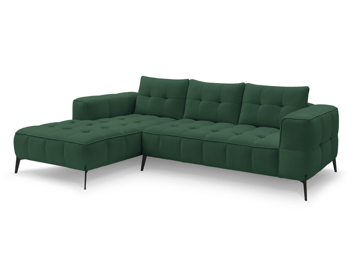 Bobochic Anis Ecksofa Strukturstoff Grün Ecke links