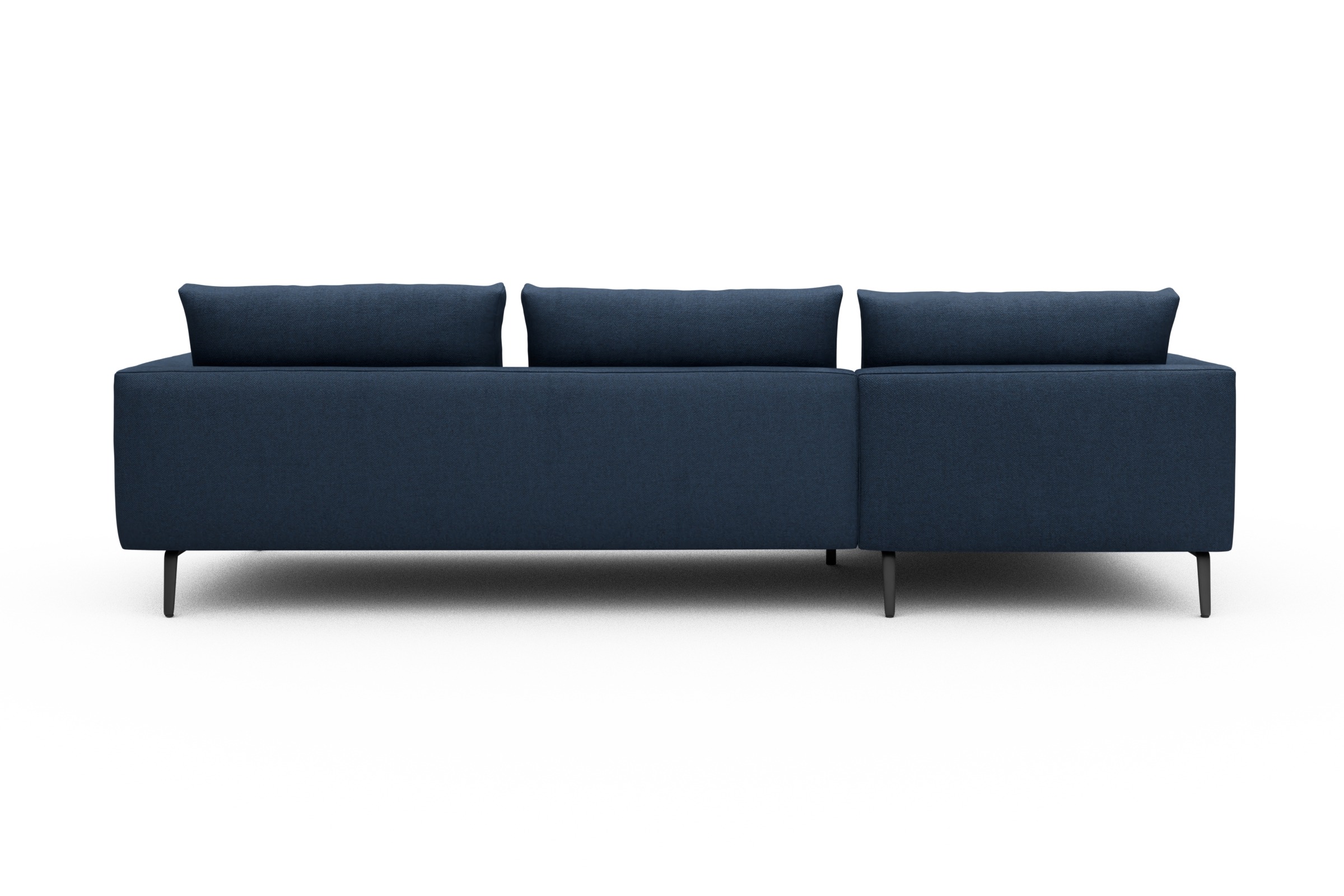 Ecksofa Karl Chaiselongue links mit 2,5-Sitzer Weda-Blue