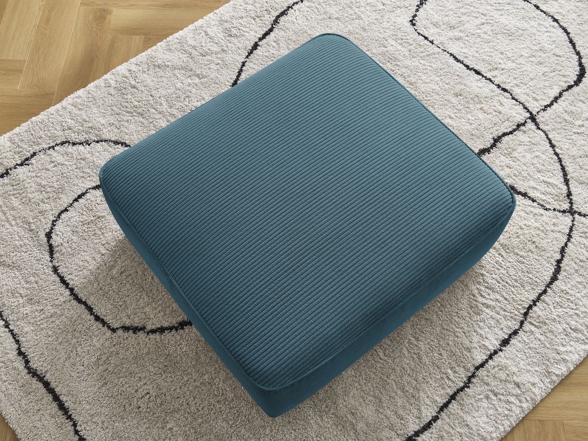Bobochic Leopold Pouf Cordsamt Hellblau