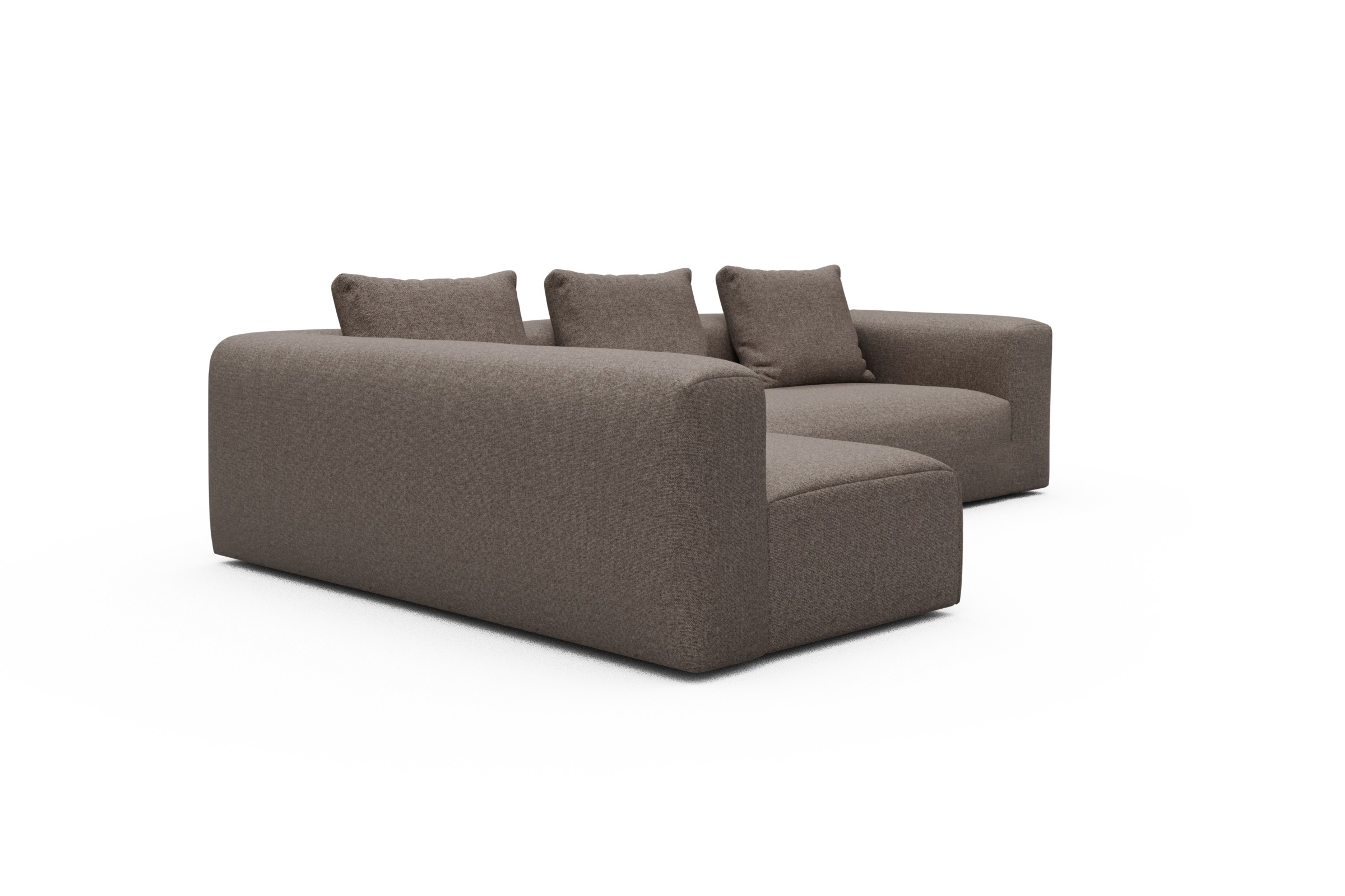 Ecksofa Fred 2x 2,5-Sitzer links offen Sama-Stone