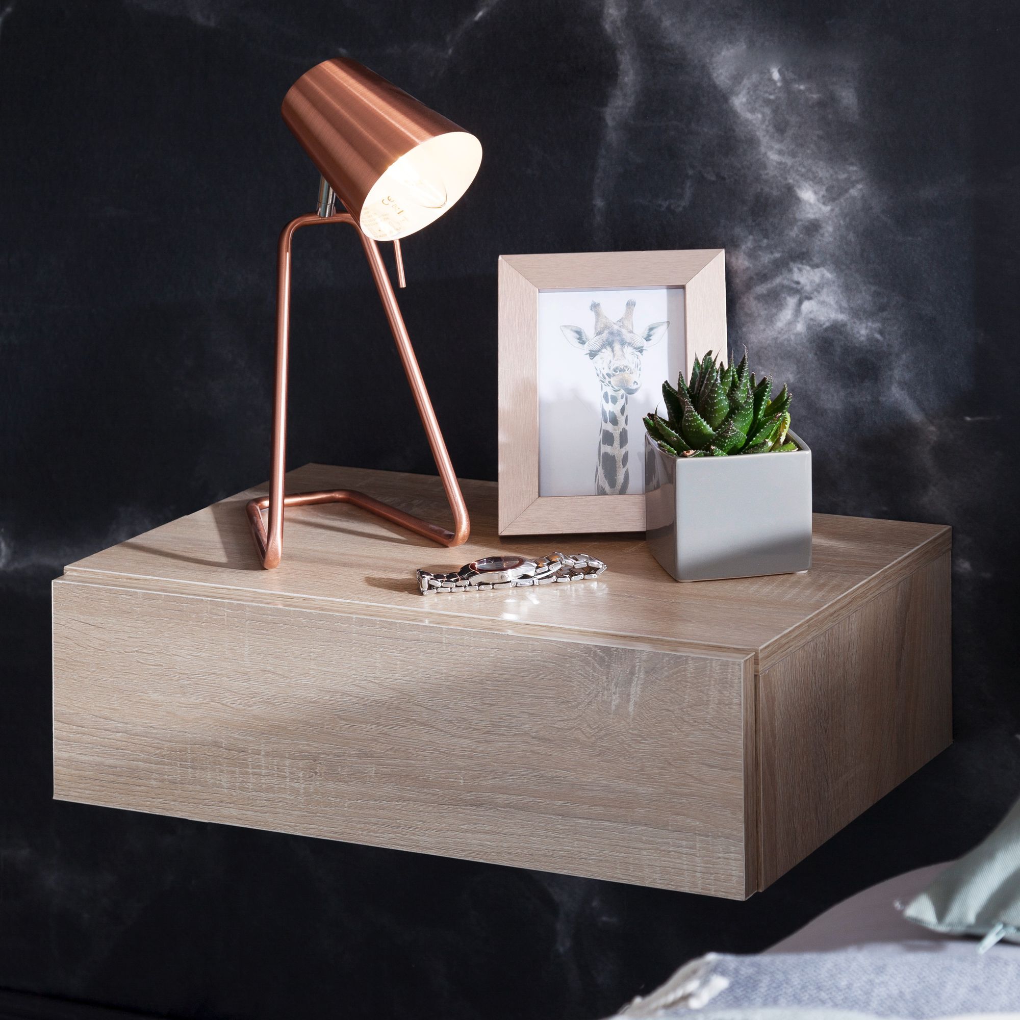 Nachttisch Nyksund Sonoma 46 × 30 × 15 cm