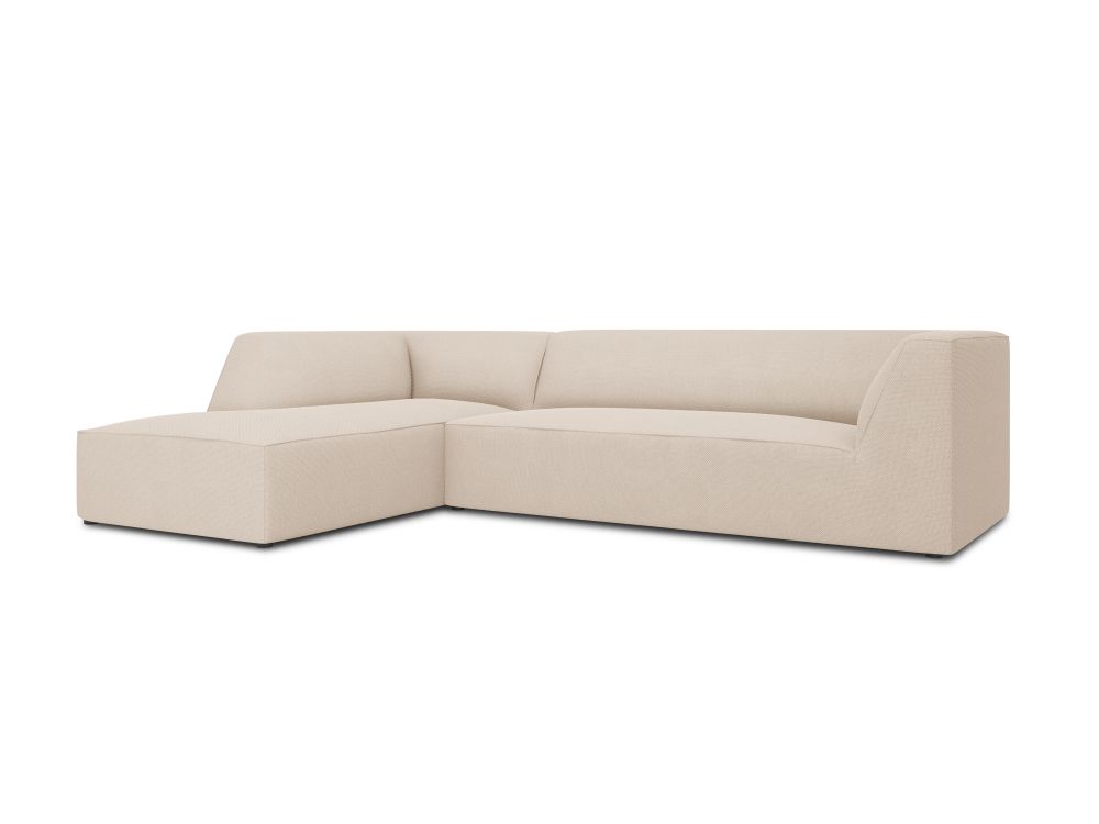 Cosmopolitan Design Ecksofa Siena 4-Sitzer Strukturierter Stoff Ottawa Beige Links