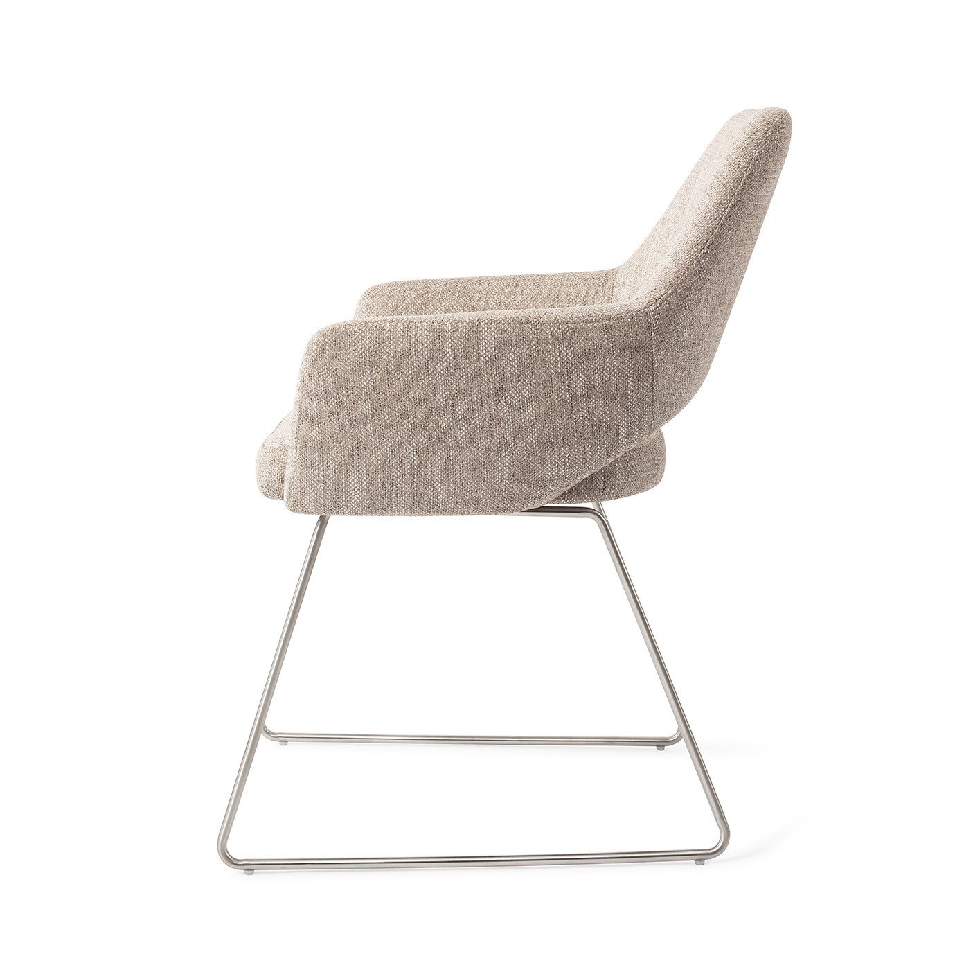 Jesper Home Esszimmerstuhl Yanai Biscuit-Beach Slide Stahl