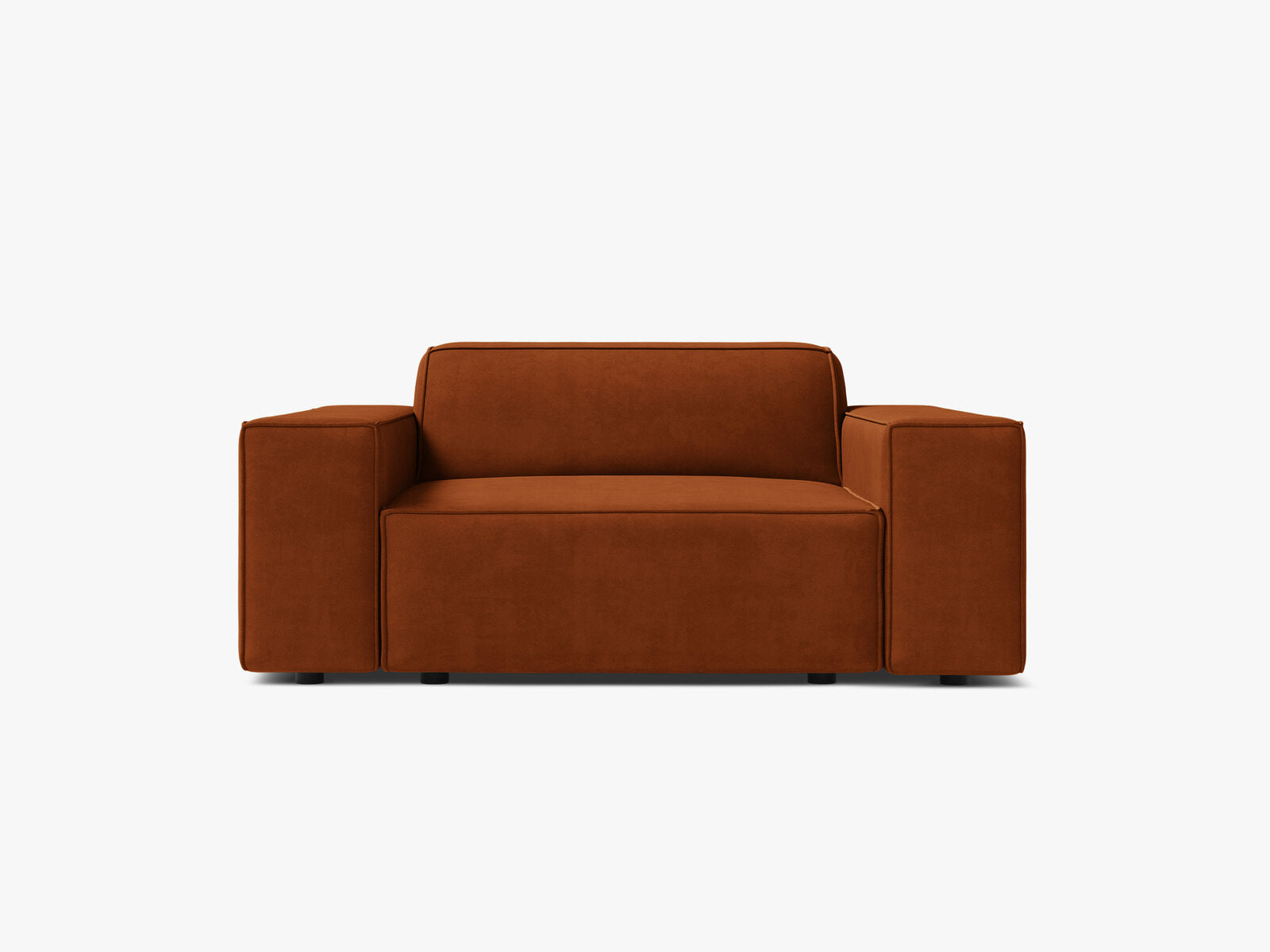 Micadoni Sessel Jodie 1-Sitzer Samt Bluvel Terrakotta