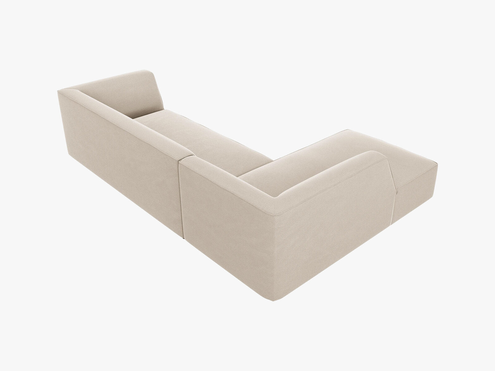 Micadoni 4-Sitzer Modular Sofa Ruby Links Samt Salvador Beige