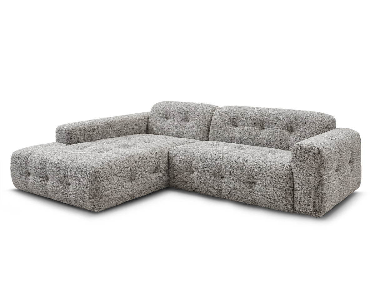 Bobochic Laura Ecksofa Melange-Stoff Taupe Ecke links