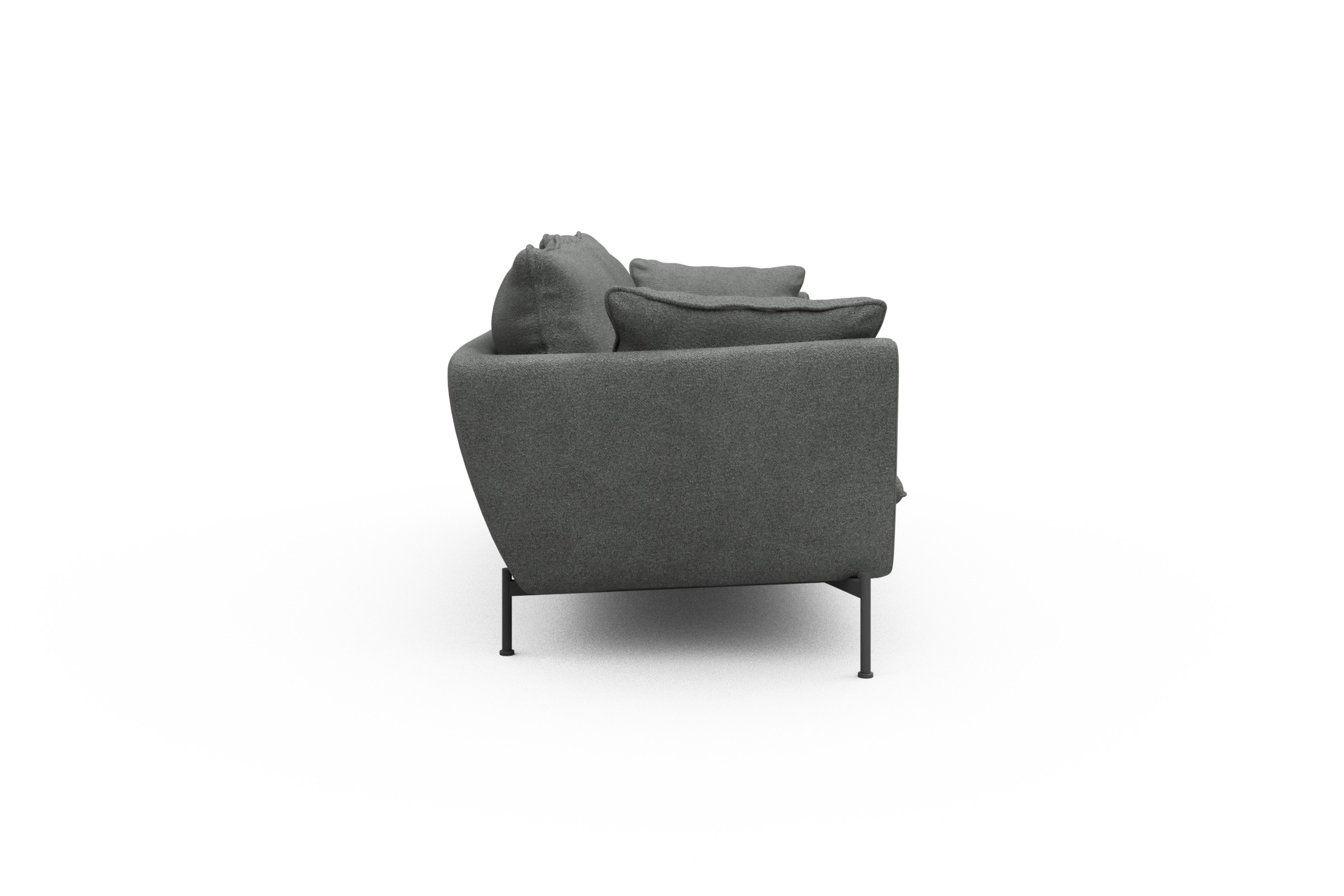 Sofa Anton PREMIUM 3-Sitzer Boucle-Ash-Grey