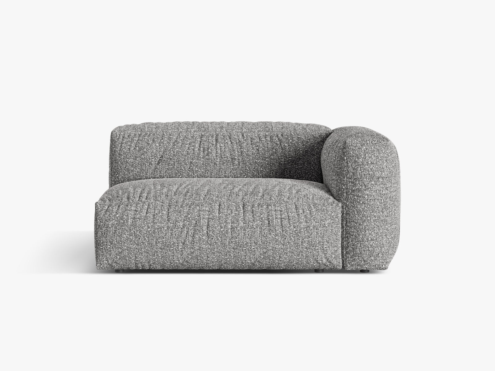 Micadoni Eckmodul Martina 1-Sitzer Groß Rechts Boucle Monet Graphit