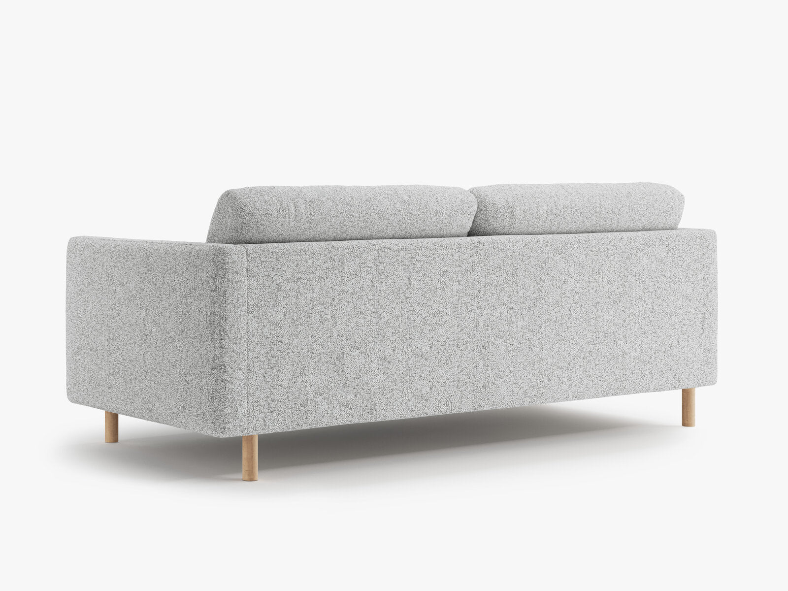 Micadoni Sofa Eden 3-Sitzer Strukturierter Stoff Hellgrau Melange
