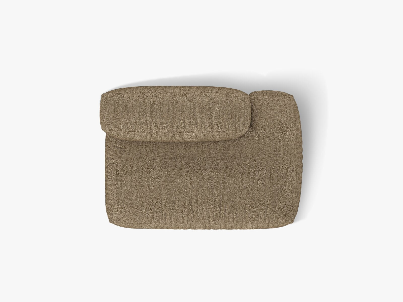 Micadoni Ecksofa-Modul Martina 1-Sitzer Rechts Boucle Monet Cappuccino