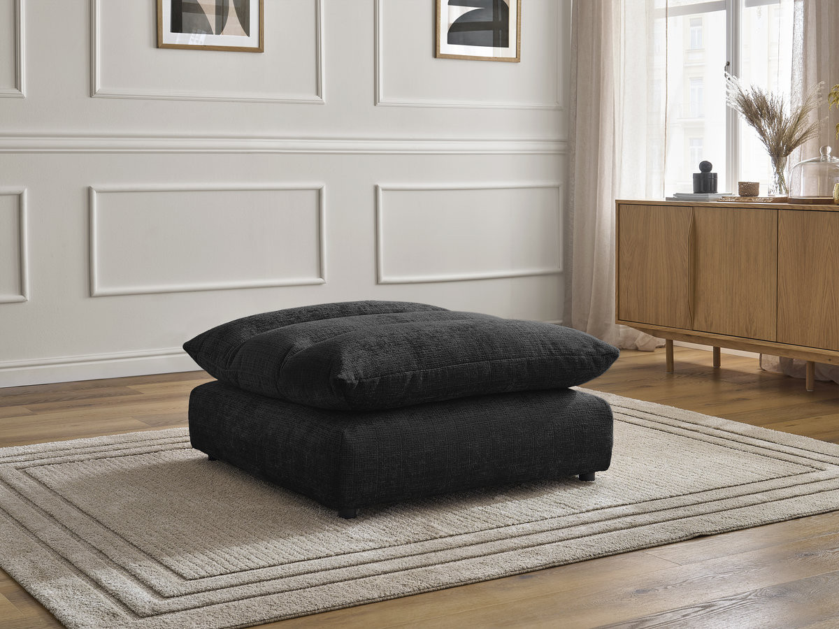 Bobochic Neil Pouf Strukturstoff Schwarz
