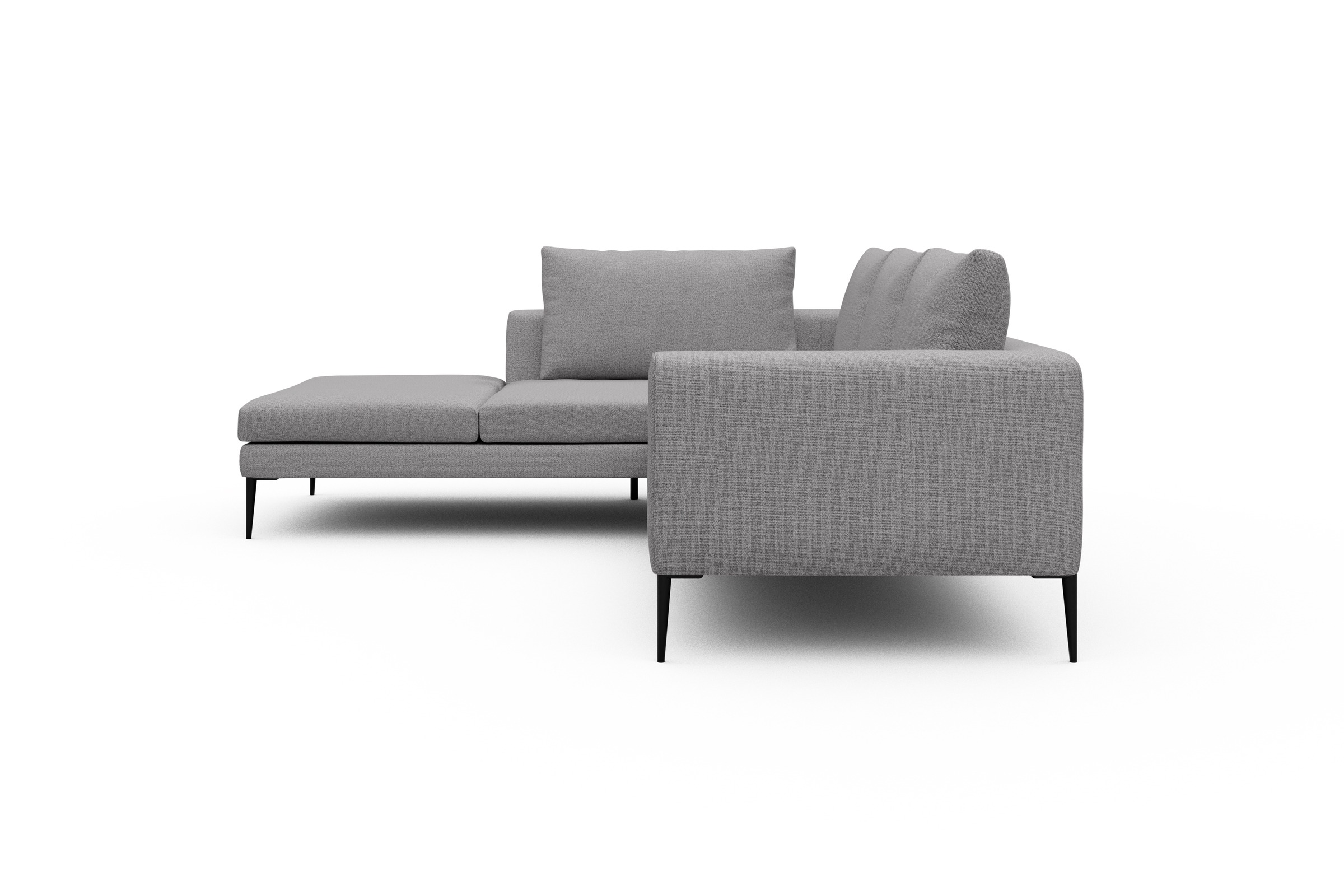 Ecksofa Paul Relax-Ecke links mit 2-Sitzer Sama-Grey