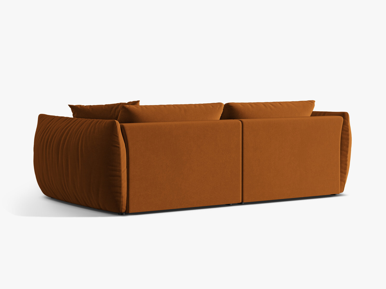Micadoni Sofa Chris 4-Sitzer Samt Terrakotta