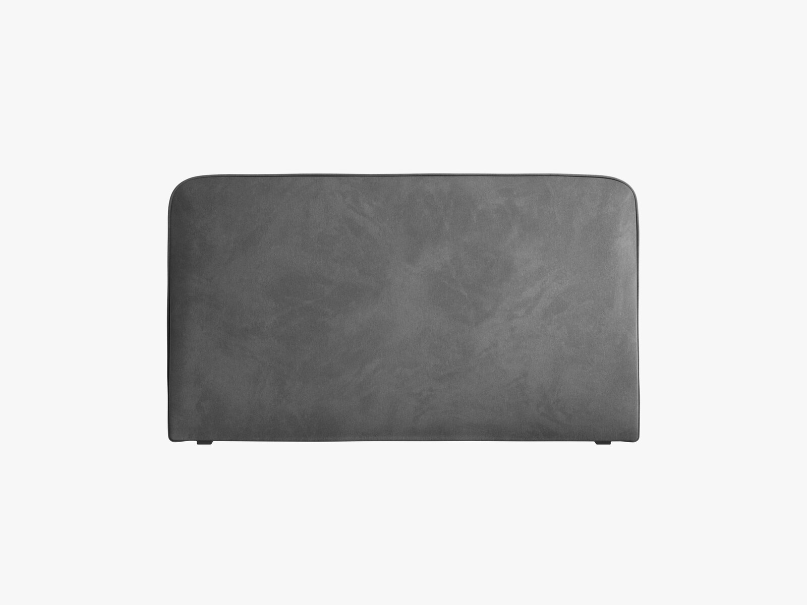 Micadoni Jamie Samtiger Kopfteil 140 cm (H 95 cm) Samt Paris Grau 140x95