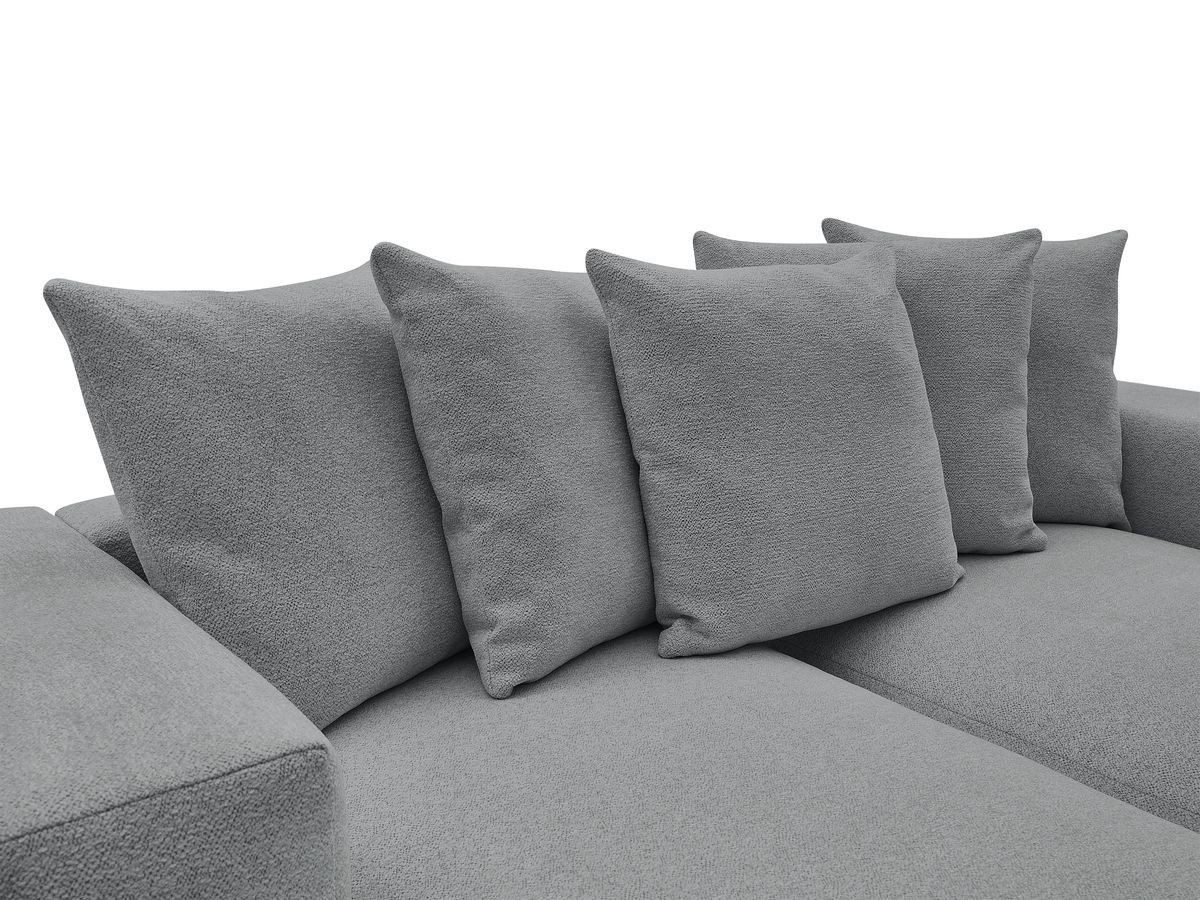 Bobochic Voltaire Sofa 4-Sitzer 248 × 170 cm Melange-Stoff Dunkelgrau