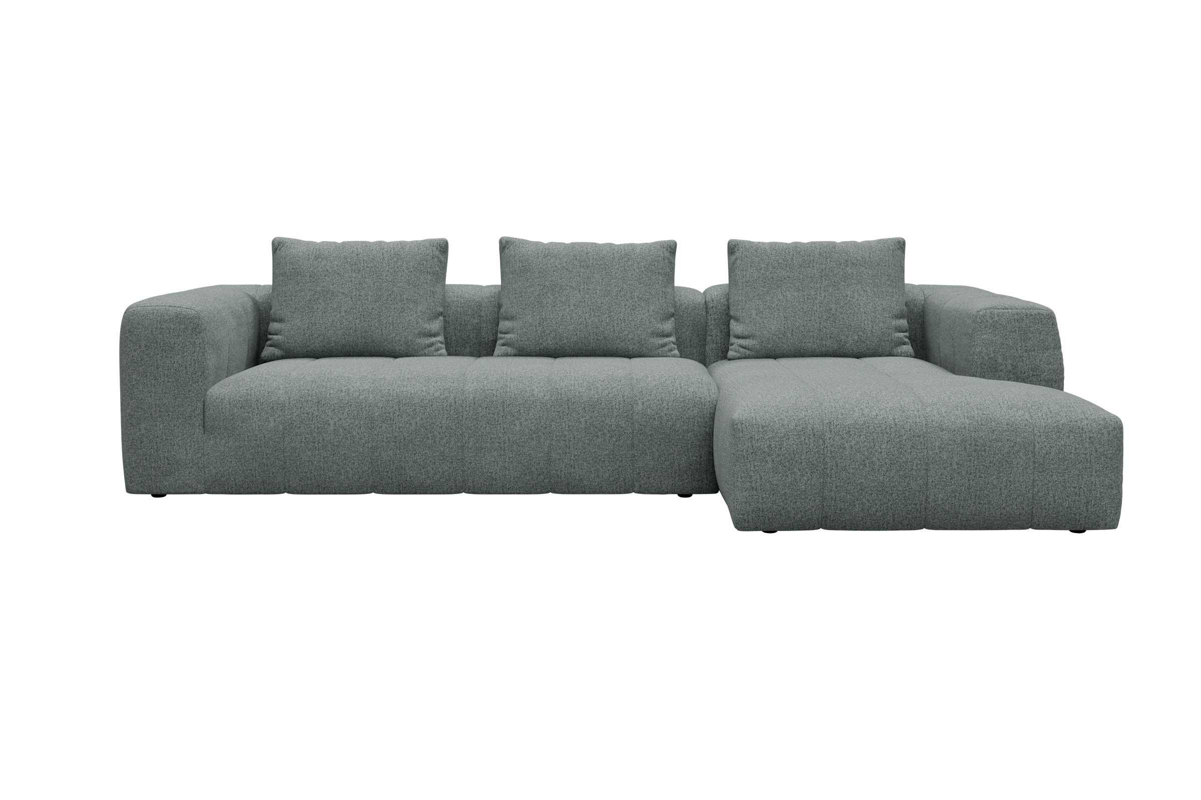 Hugo 2,5-Sitzer Armlehne links mit Chaiselongue Casone-Light-Mixed-Green moebelfaktor