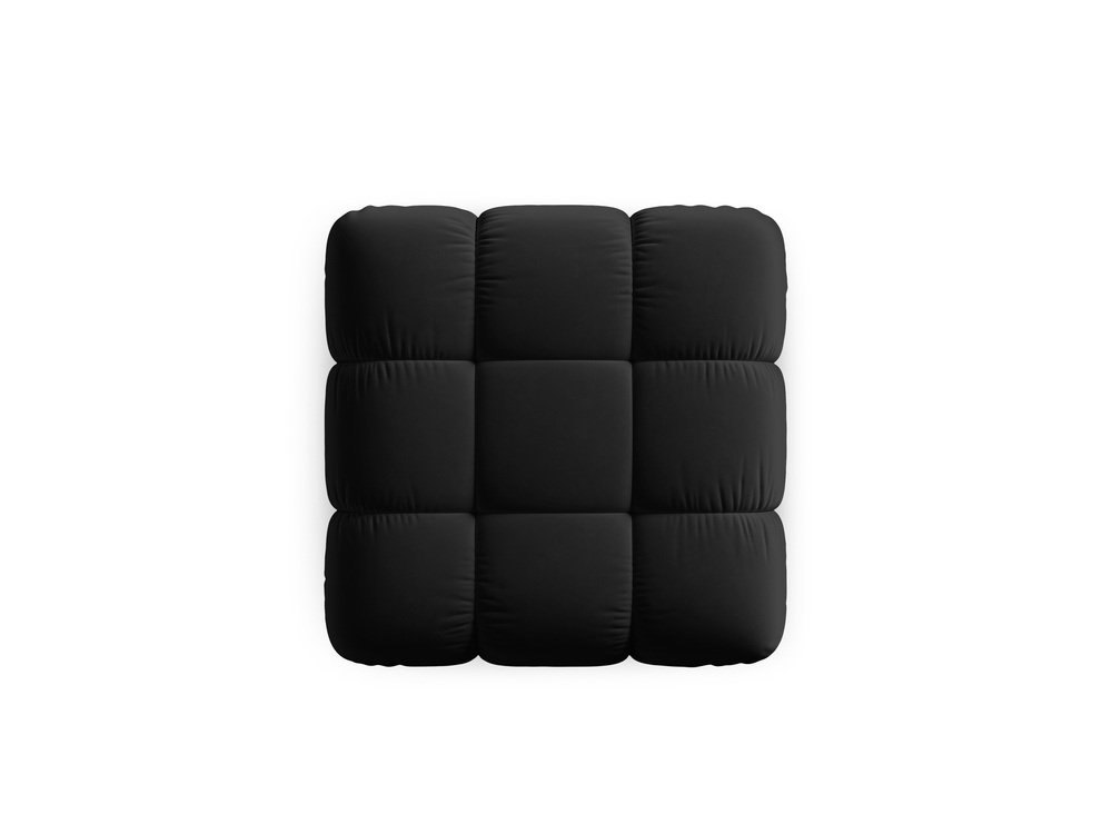 Cosmopolitan Design Pouf Cortina Samt Bluvel Schwarz
