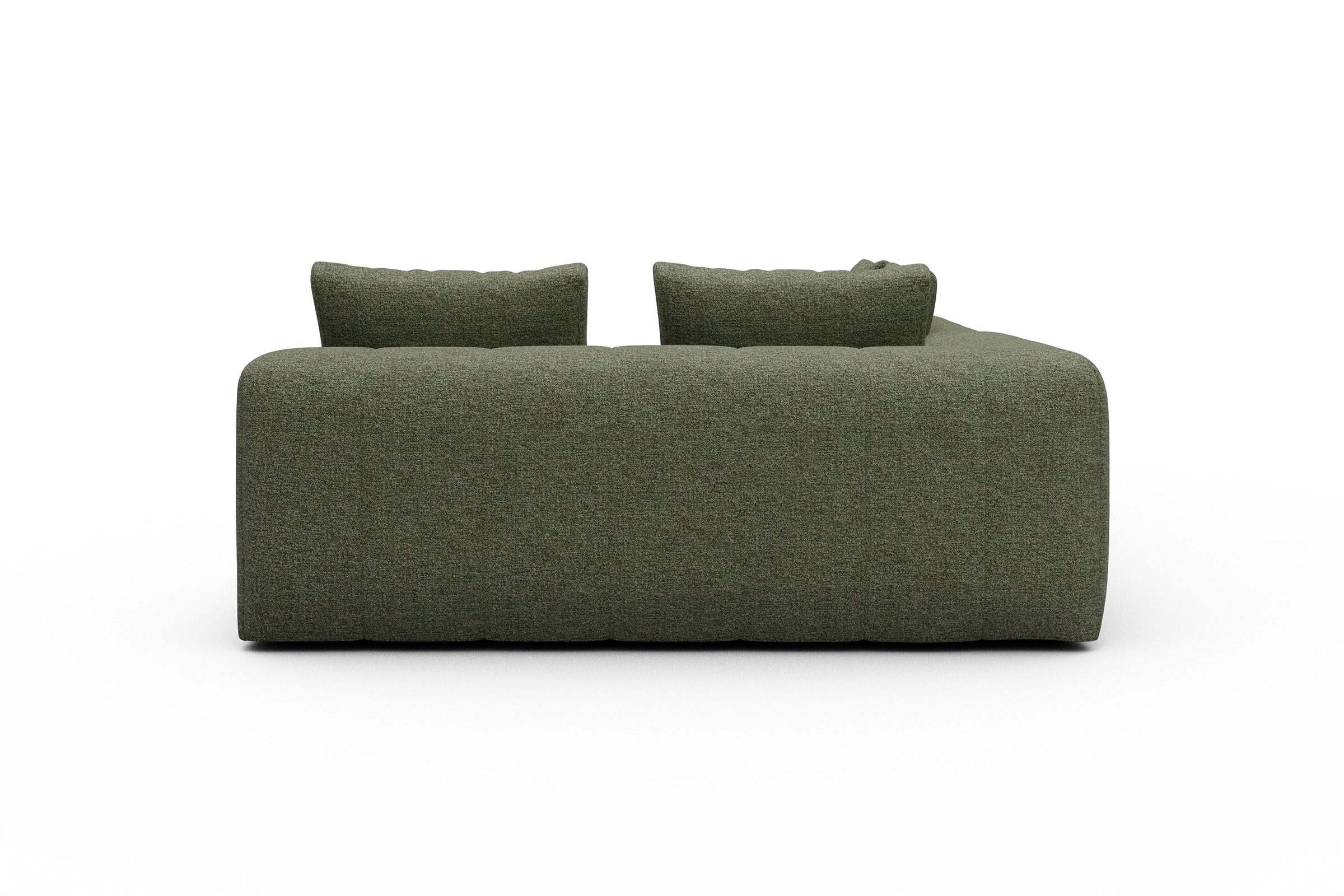 Ecksofa Hugo 2x 2,5-Sitzer Armlehne links Carreno-Vivid-Green