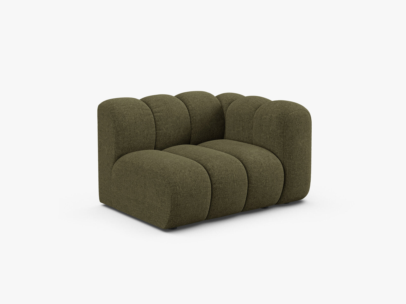 Micadoni Modul Lupine 1-Sitzer Rechts Chenille Eden Grün