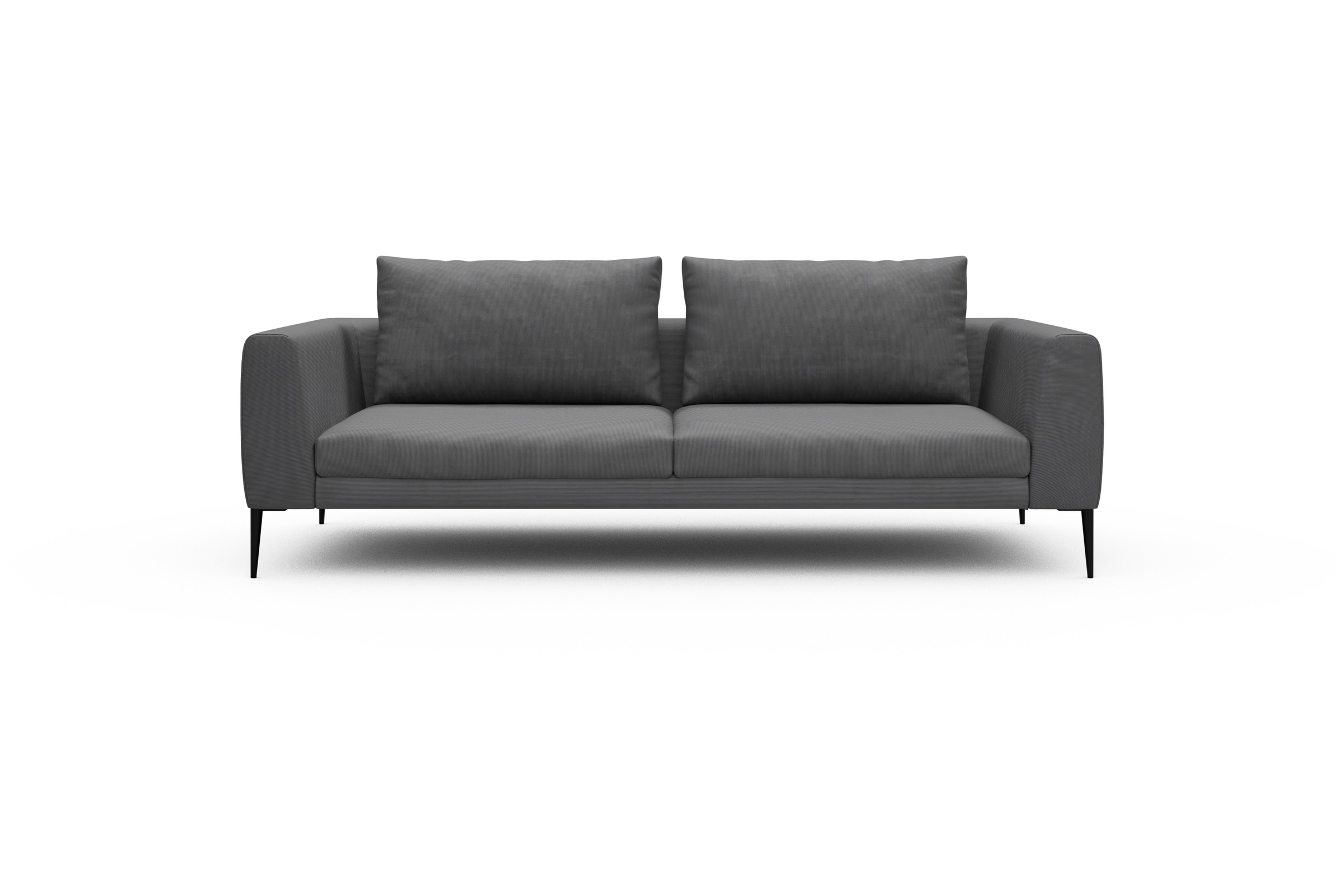 Skandi Home Sofa Paul 3-Sitzer Cordufine-Grey moebelfaktor