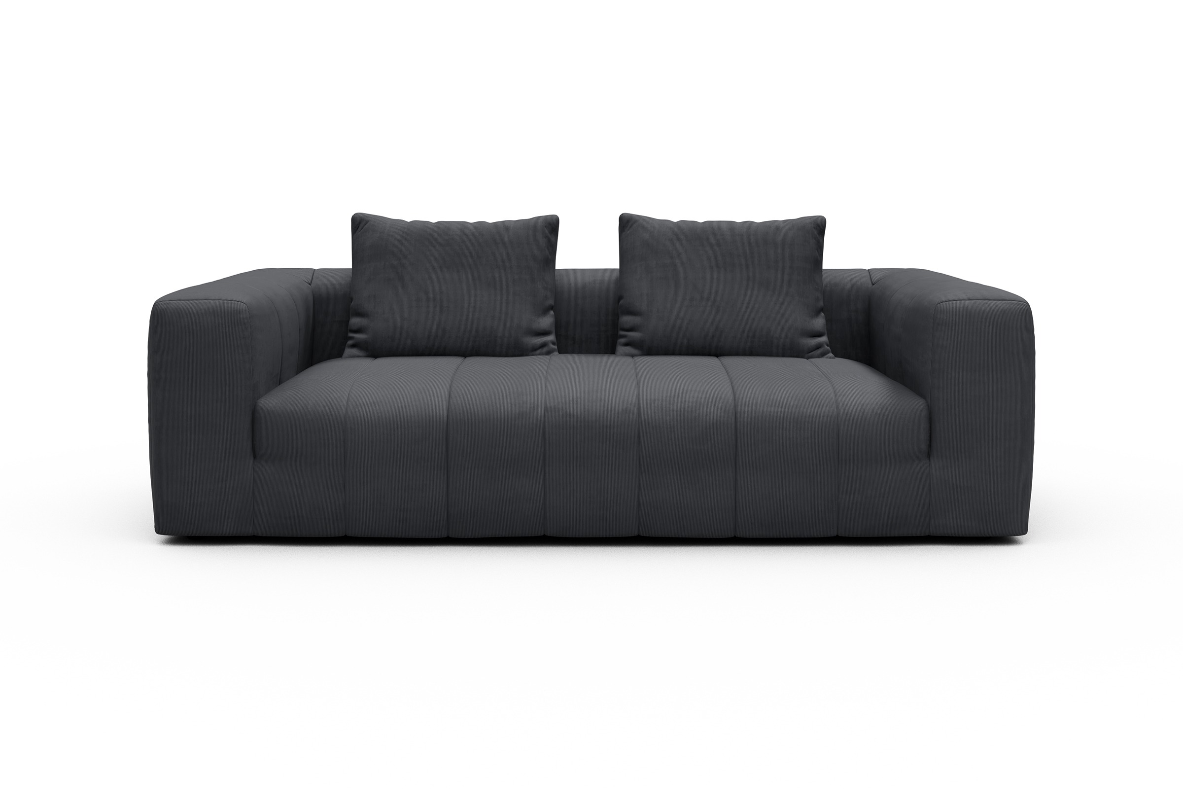 Sofa Hugo 3-Sitzer Cordufine-Slate-Grey