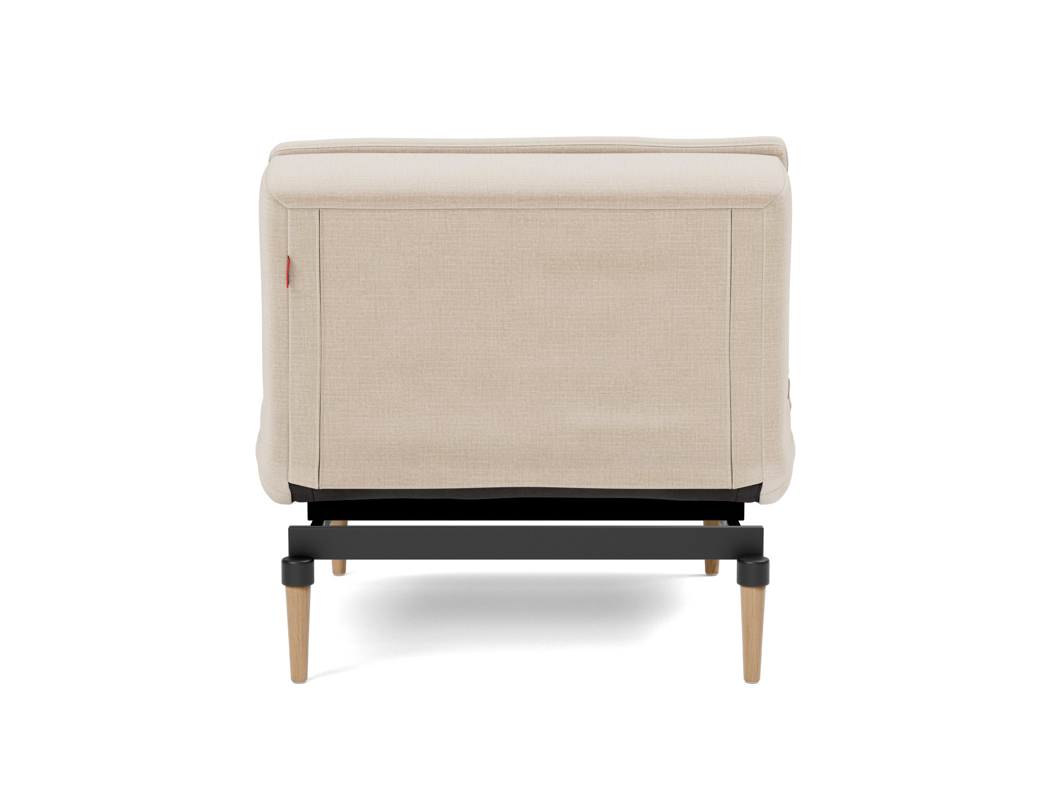 Sessel Dublexo Chenille Esina 410-Almond-Beige Beine Styletto Eiche hell