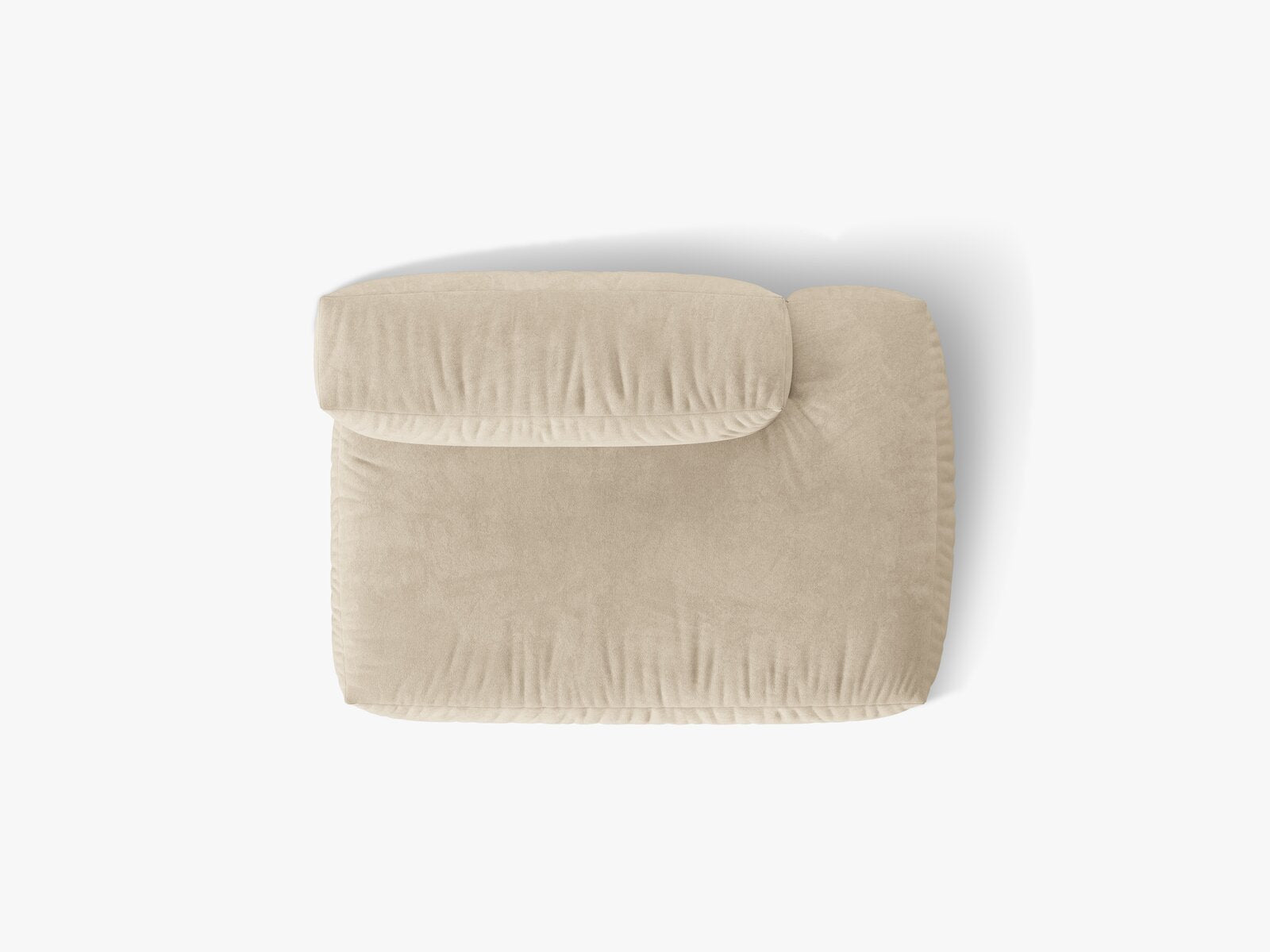 Micadoni Ecksofa-Modul Martina 1-Sitzer Samt Vogue Helles Beige Rechts