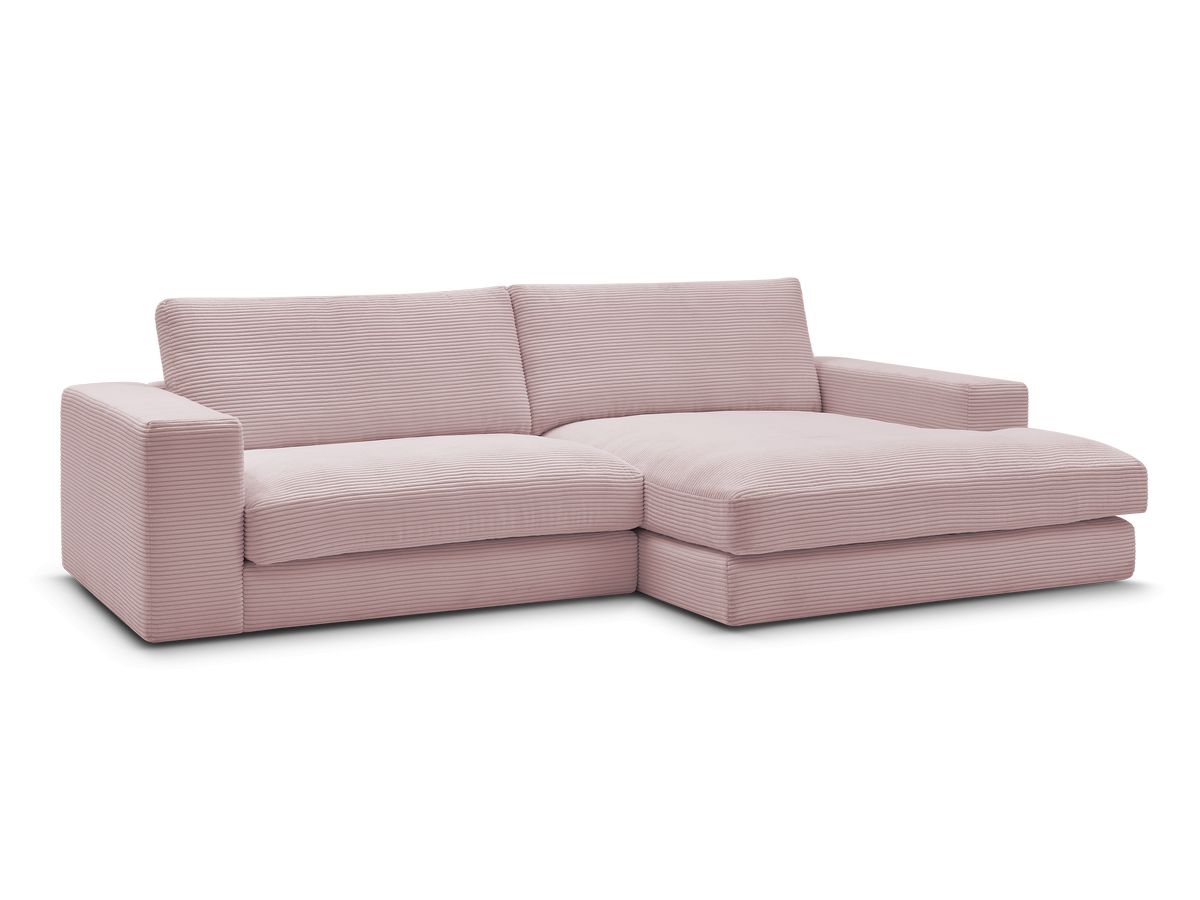 Bobochic Leonard Ecksofa 234 × 159 cm Cordsamt Violett Ecke rechts