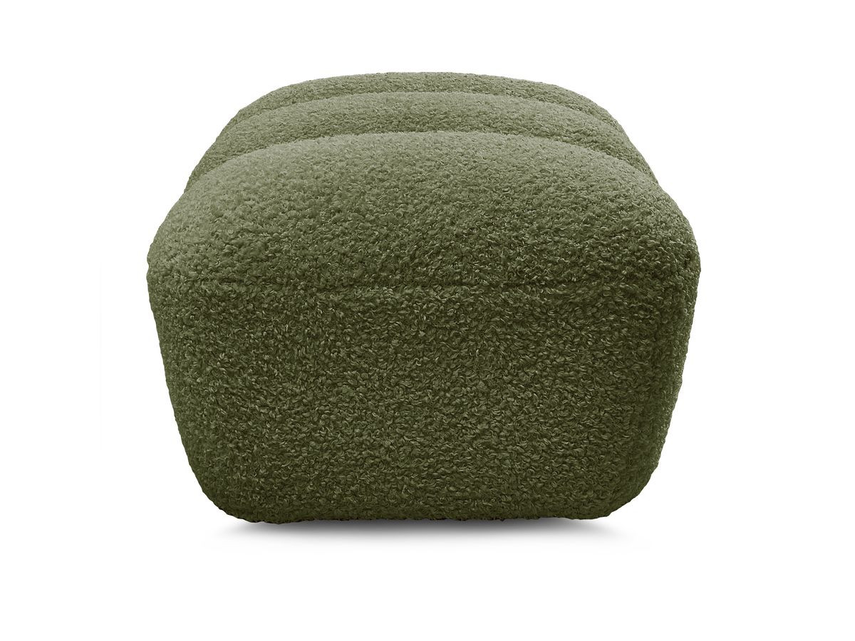 Bobochic Hippolyte Pouf Bouclé-Stoff Grün