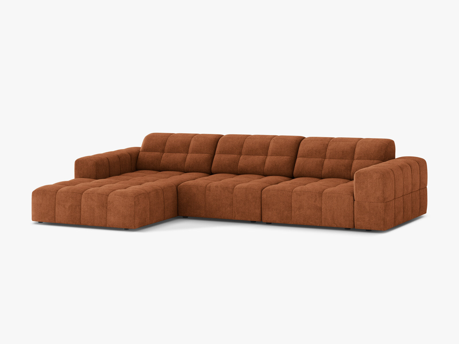 Micadoni Ecksofa Jennifer 4-Sitzer Chenille Eden Ziegel Links