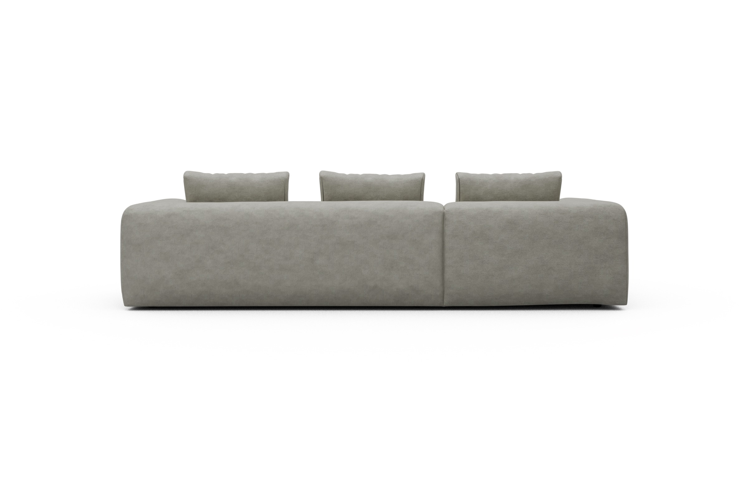 Ecksofa Fred Chaiselongue links mit 2,5-Sitzer Carreno-Moon-Stone-White