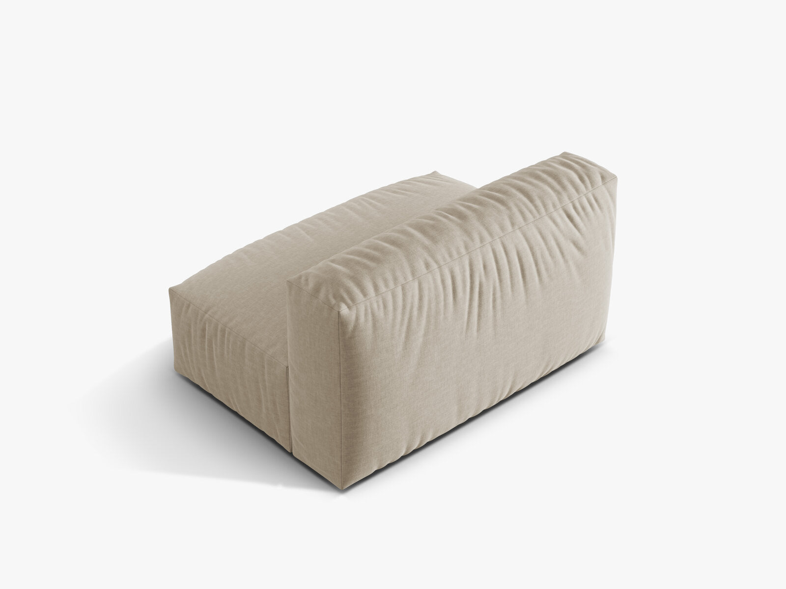 Micadoni Modul Martina 1-Sitzer Groß Strukturierter Stoff Boston Helles Beige