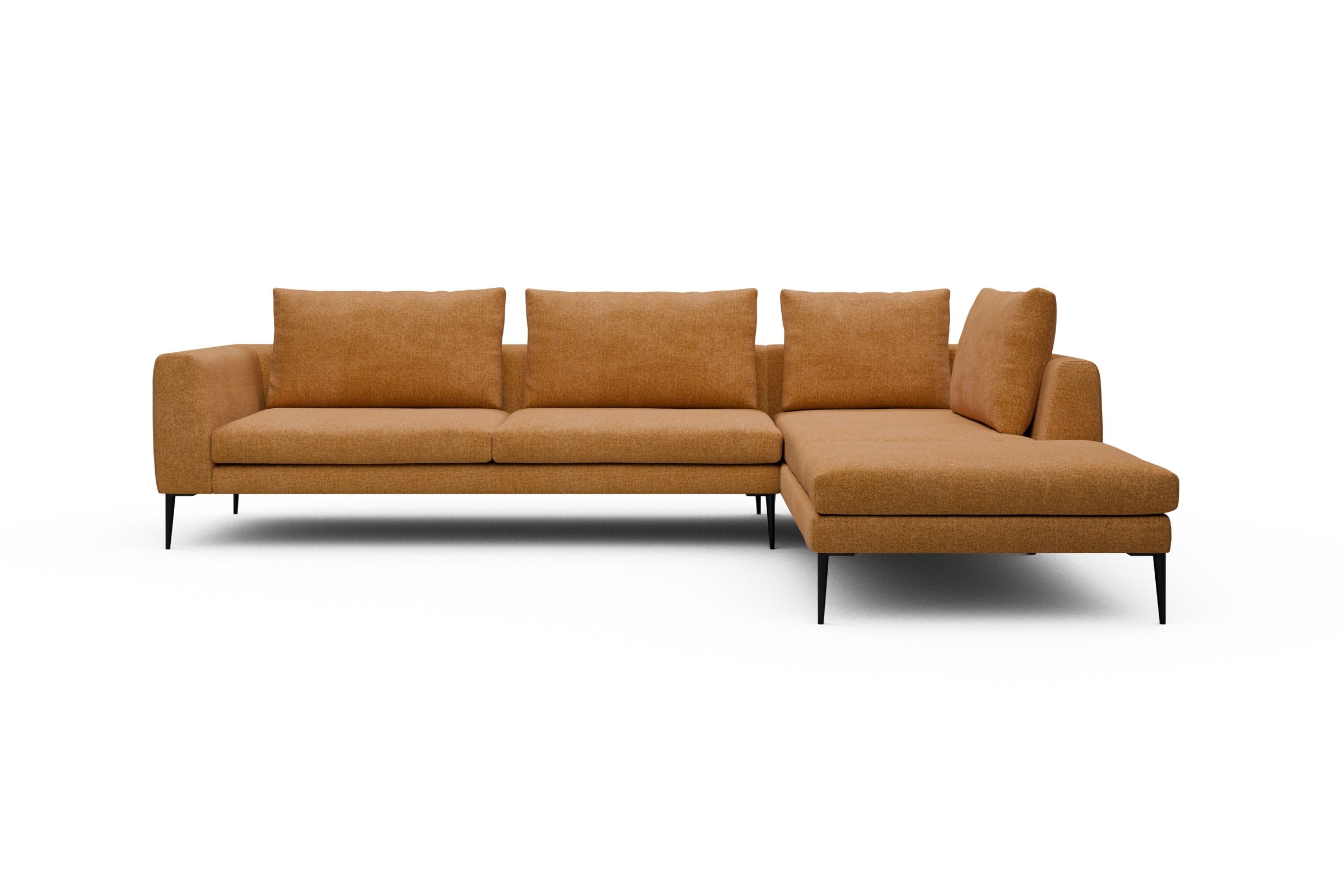 Skandi Home Ecksofa Paul Relax-Ecke links mit 3-Sitzer Casone-Warm-Yellow moebelfaktor