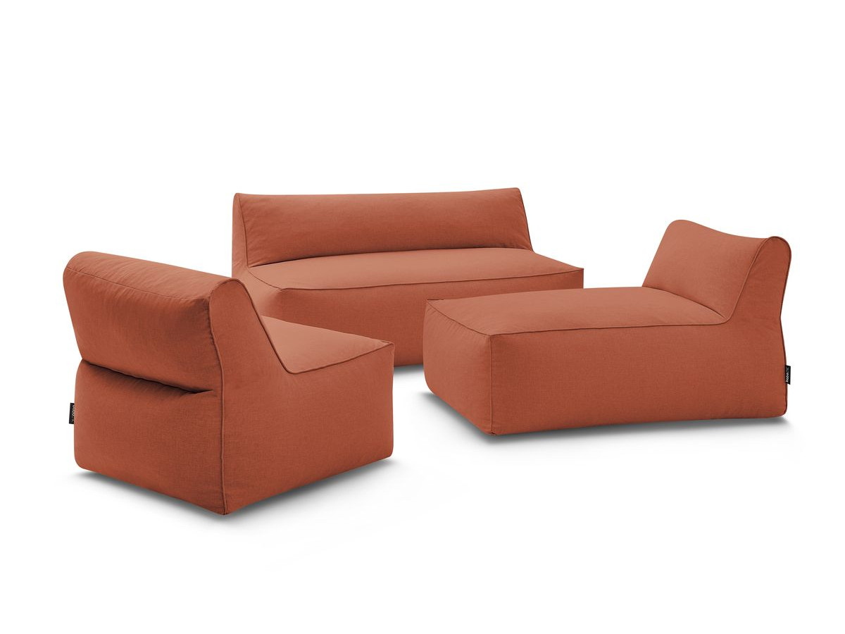 Bobochic Riviera Pouf 320 × 135 cm Stoff Orange