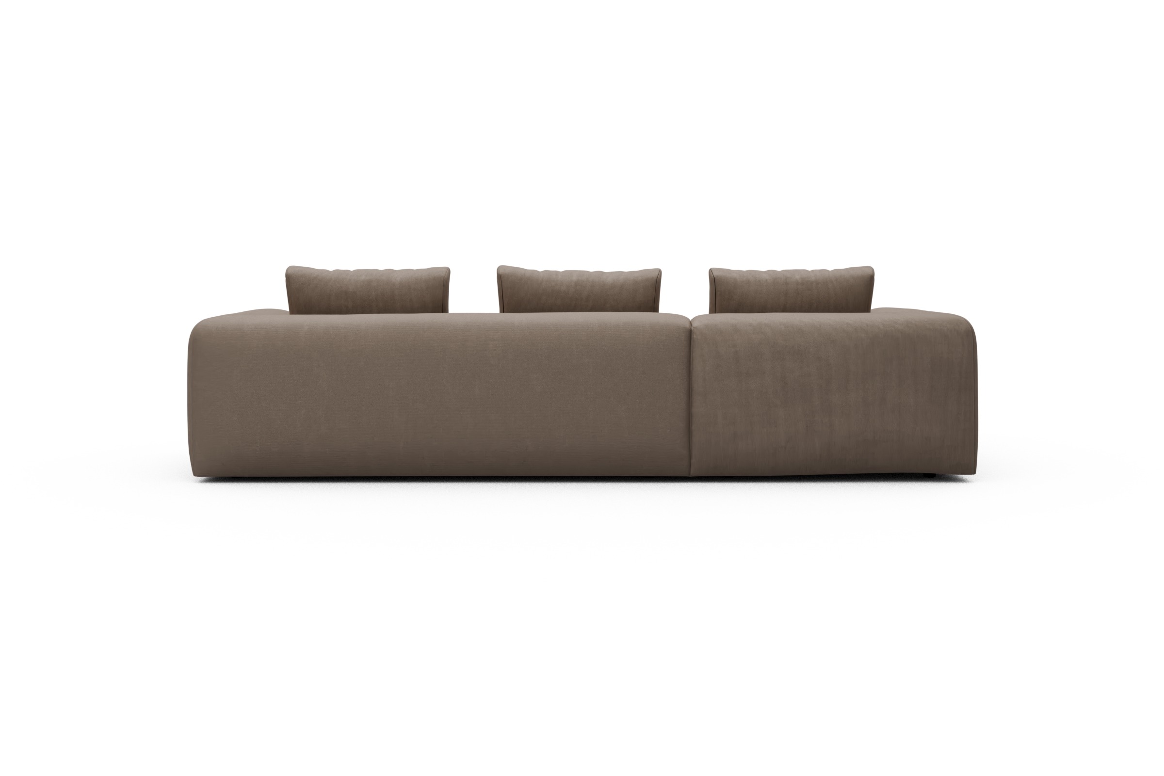 Ecksofa Fred Chaiselongue links mit 2,5-Sitzer Cordufine-Biege