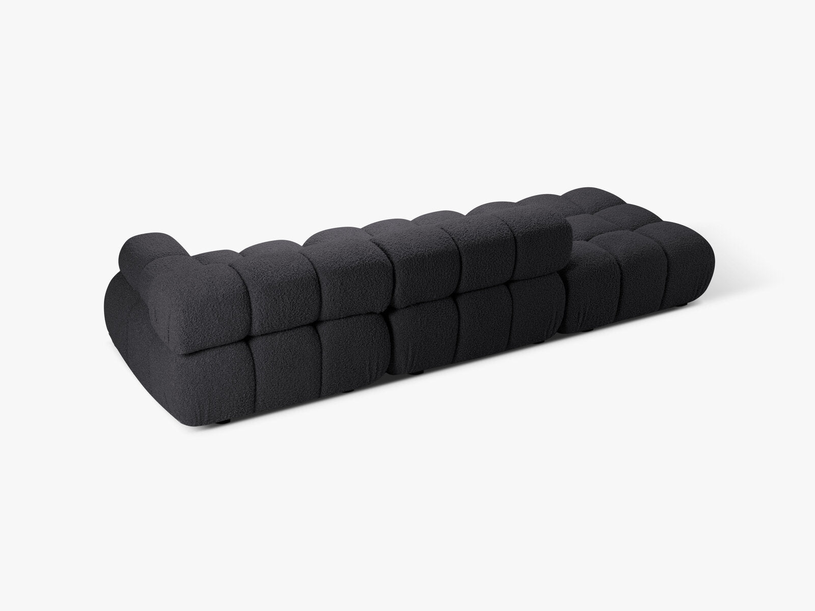 Micadoni Modulares Sofa Bellis 4-Sitzer Links Boucle Rolf Graphit