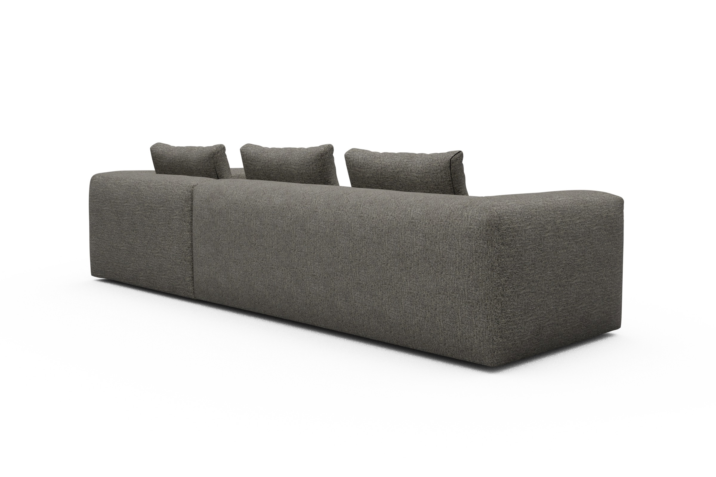 Ecksofa Fred Relax-Ecke rechts mit 2,5-Sitzer Carreno-Sepie-Brown