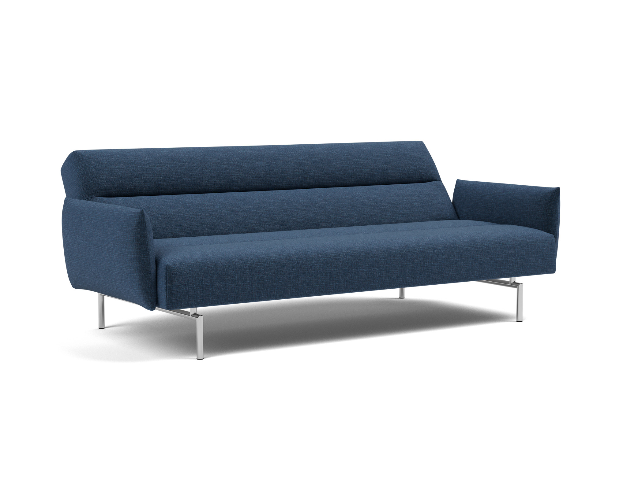 Schlafsofa Jillis mit Armlehnen Chenille Esina 414-Indigo-Blue