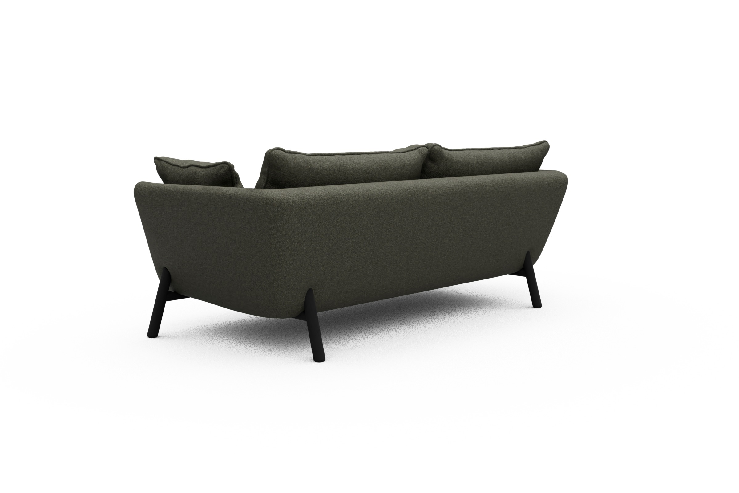 Sofa Emil PREMIUM 2-Sitzer Beinfarbe Eiche Schwarz Sama-Winter-Moss