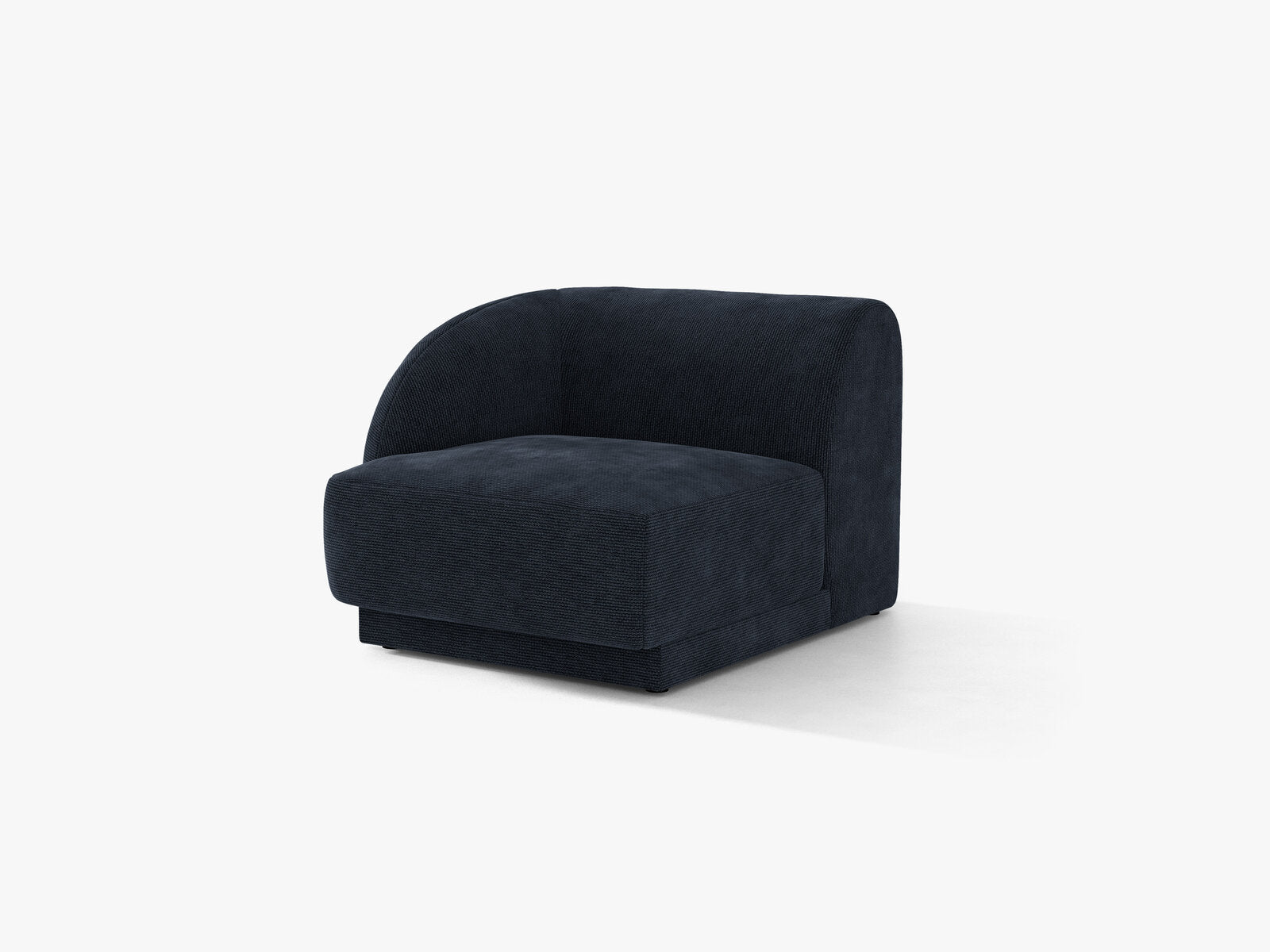 Micadoni Eckmodul Miley 1-Sitzer Chenille Eden Marineblau Links
