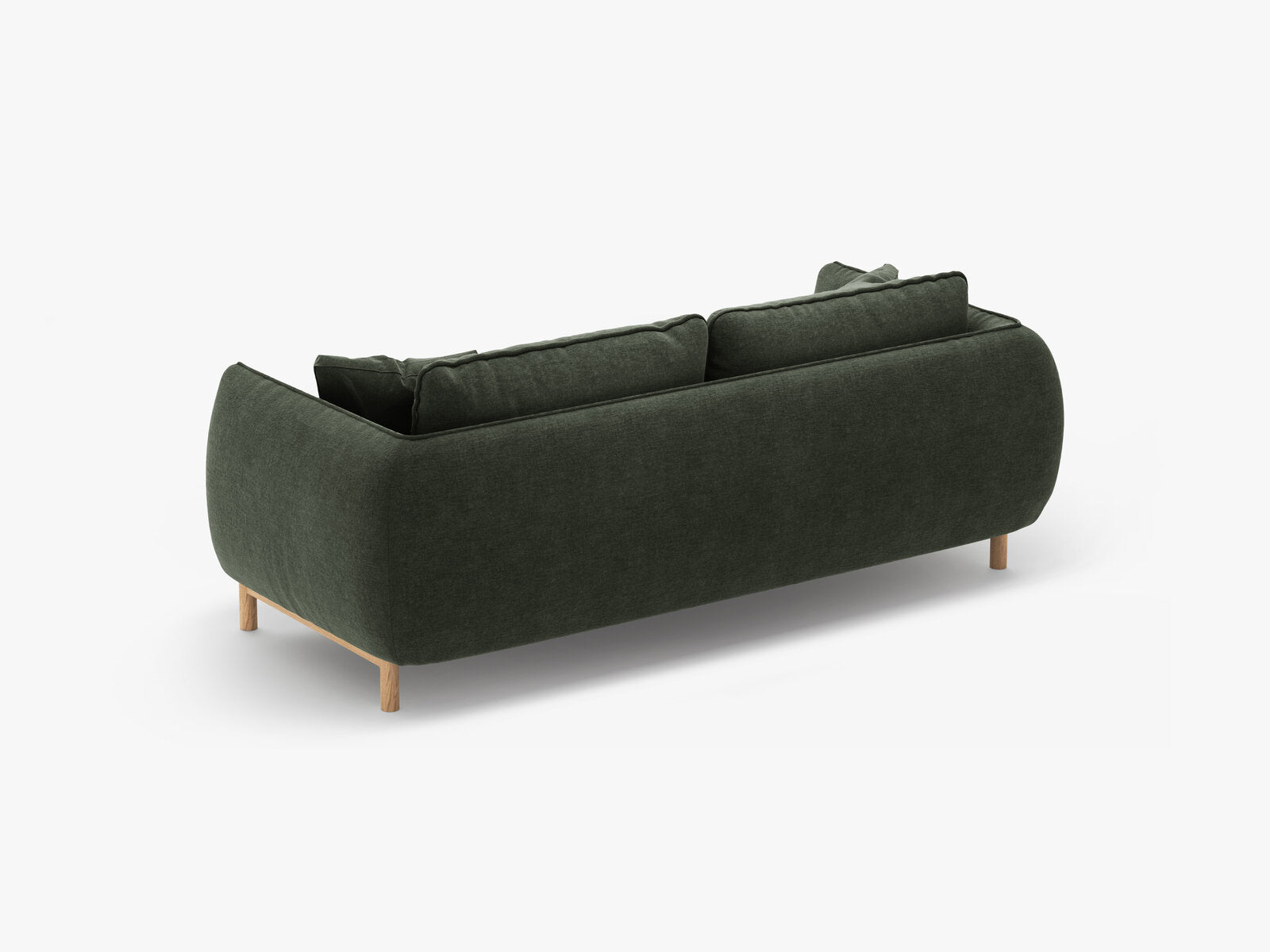 Micadoni Ada Sofa 2-Sitzer Strukturierter Stoff Wind Moosgrün
