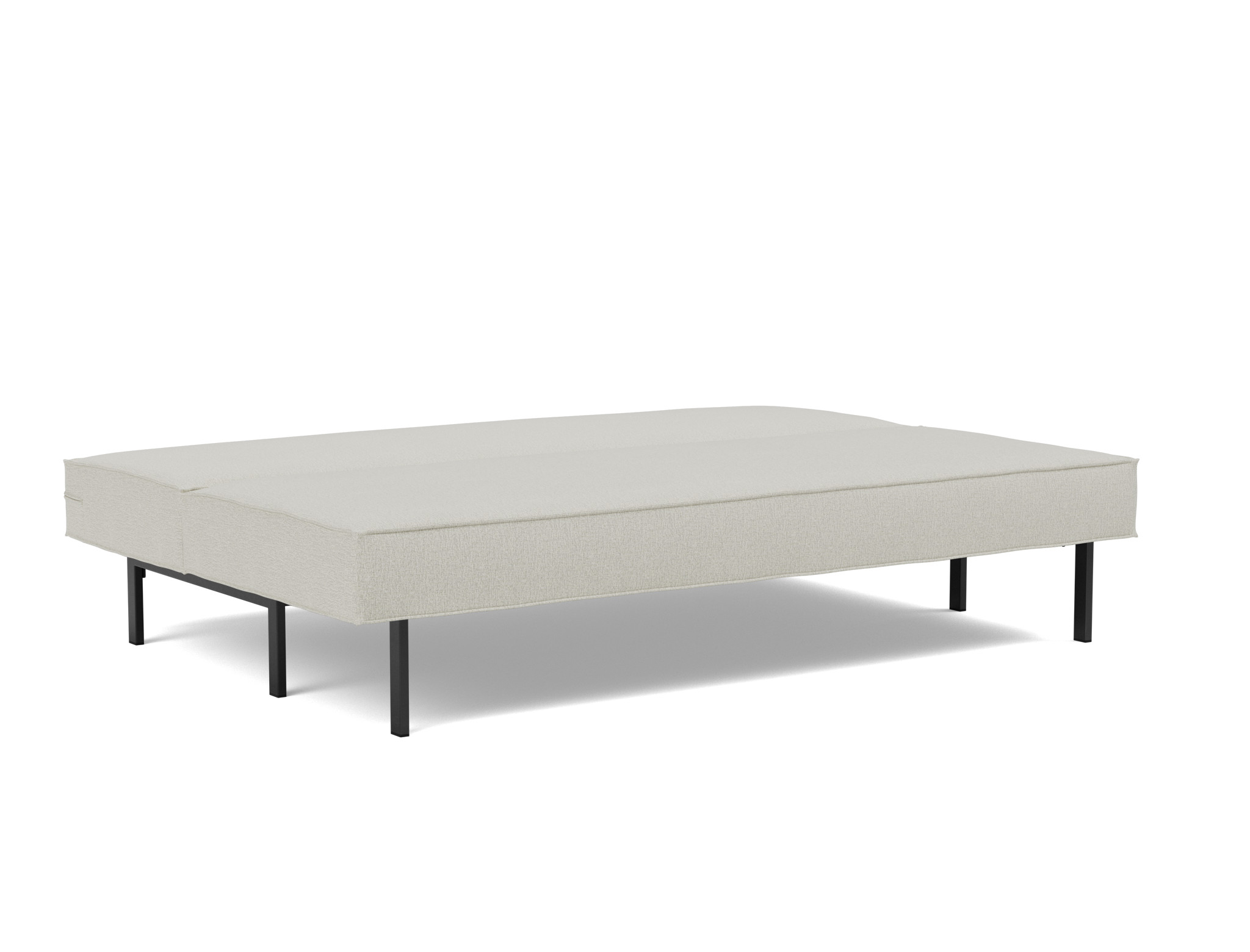 Schlafsofa Sly Flachgewebe Mixed Dance 527-Natural Beine Schwarzes Metall