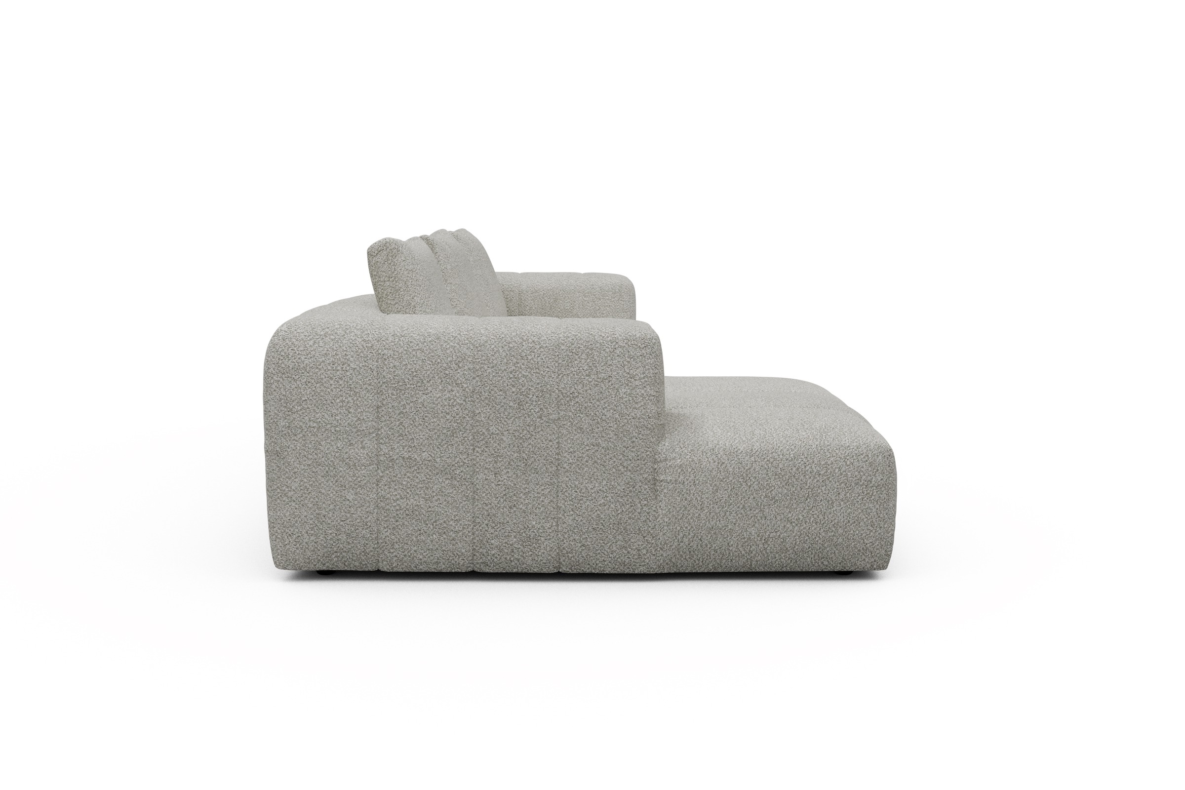 Ecksofa Hugo 2,5-Sitzer Armlehne rechts mit Chaiselongue Vanora-Warm-Sand