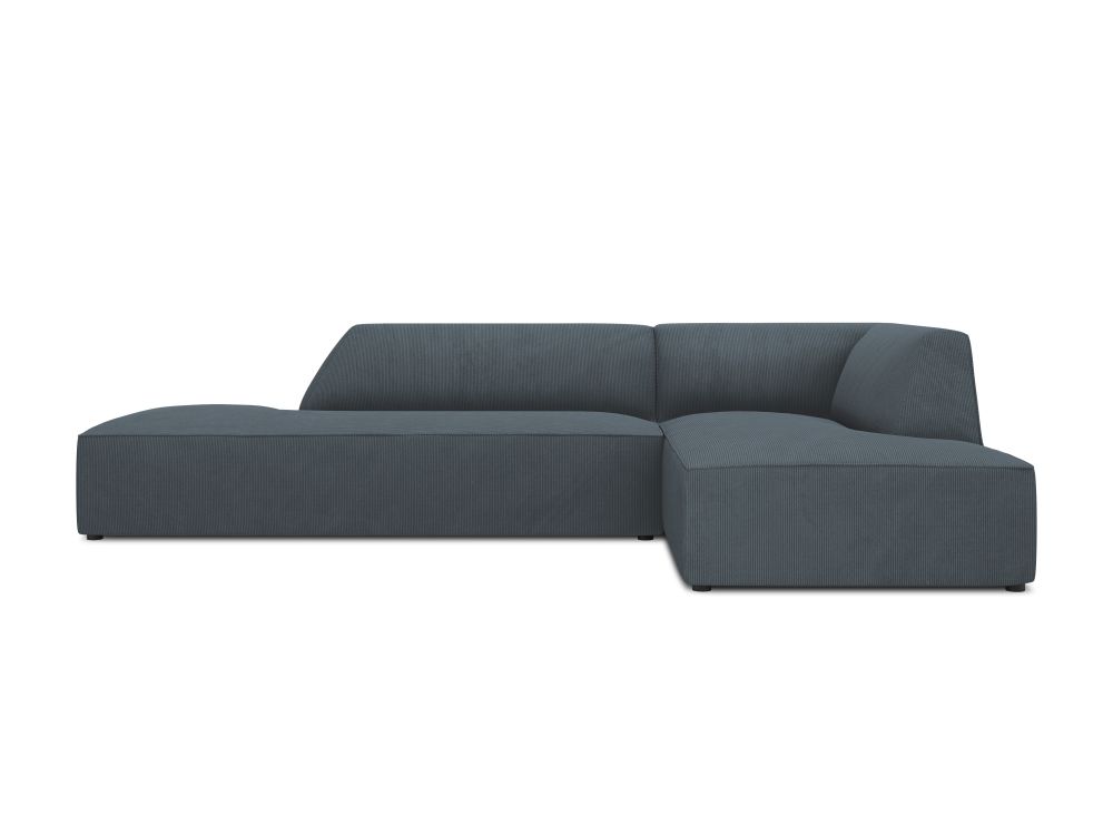 Cosmopolitan Design Ecksofa Siena 4-Sitzer offen Kord Scala Blau Rechts