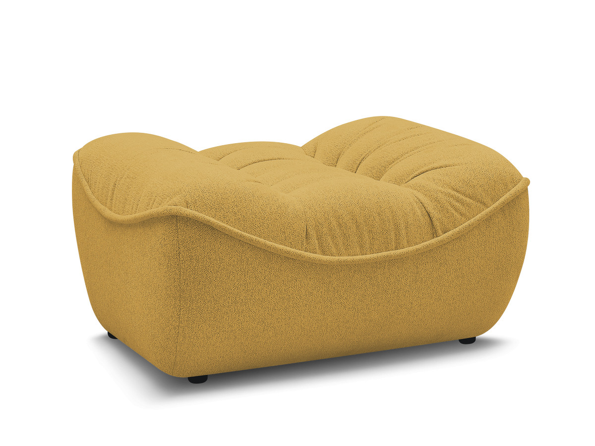 Bobochic Serena Pouf Melange-Stoff Gelb