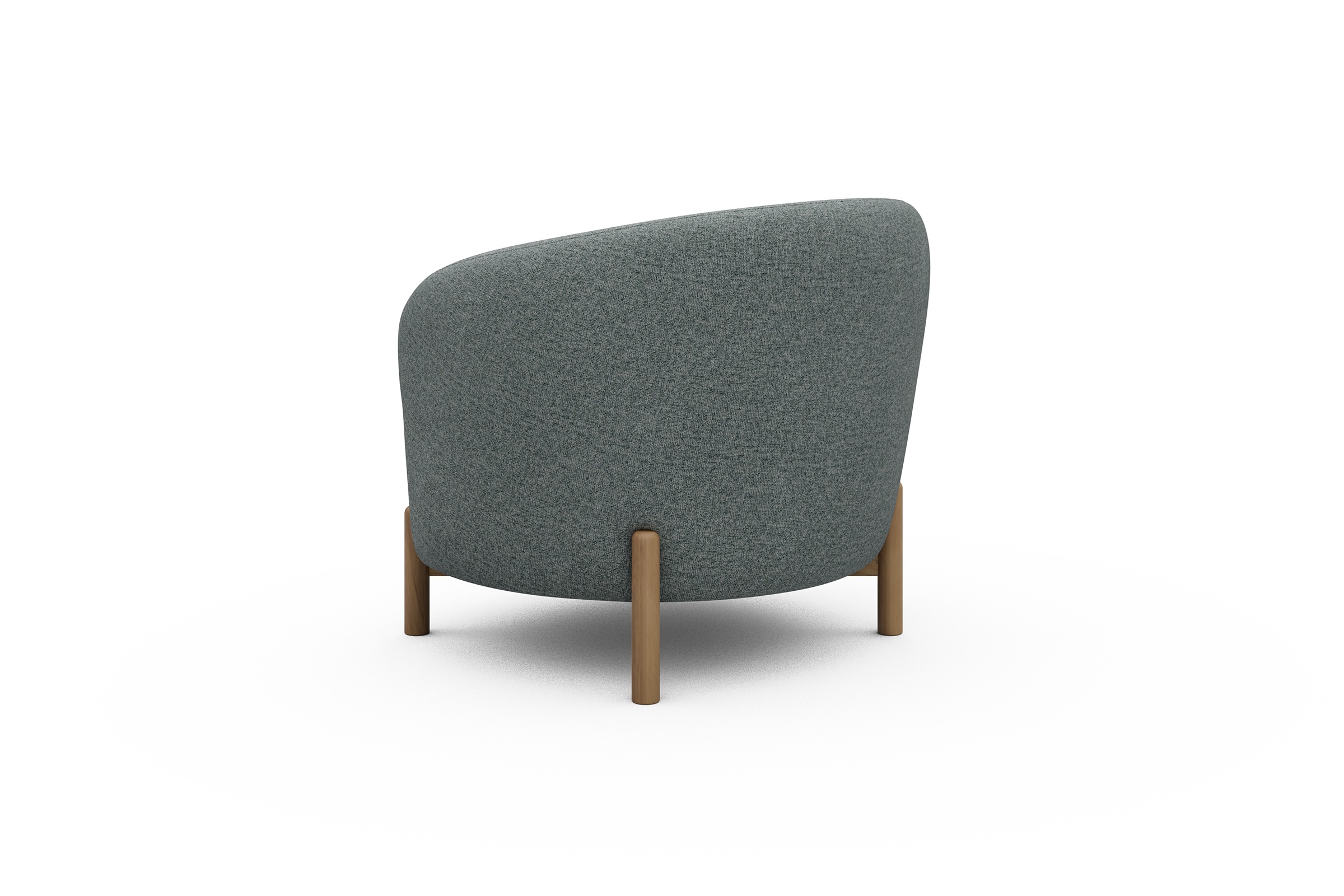 Sessel Ronda Holzbeine Eiche Natur Casone-Light-Mixed-Green