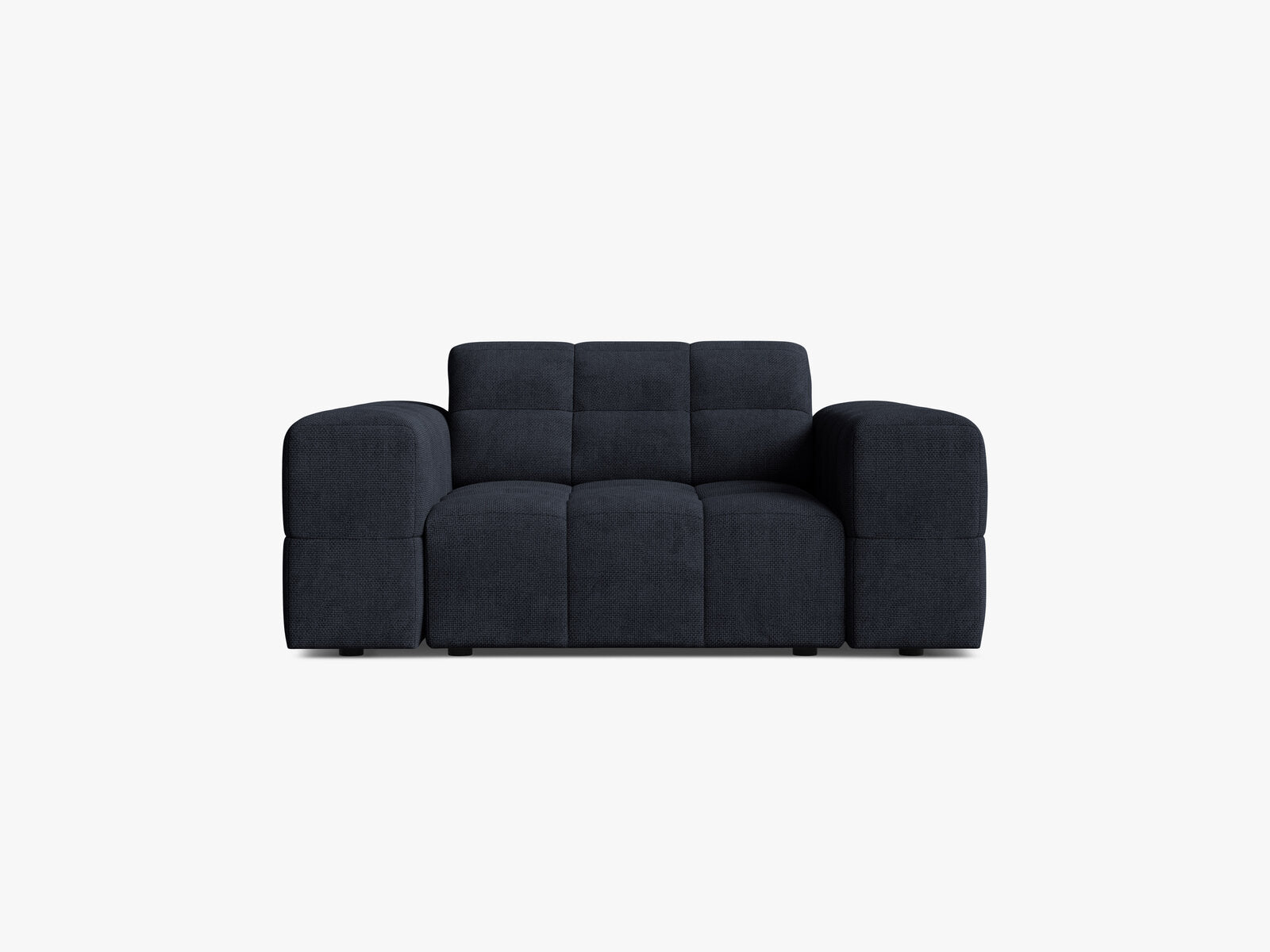 Micadoni Sessel Jennifer 1-Sitzer Chenille Eden Marineblau