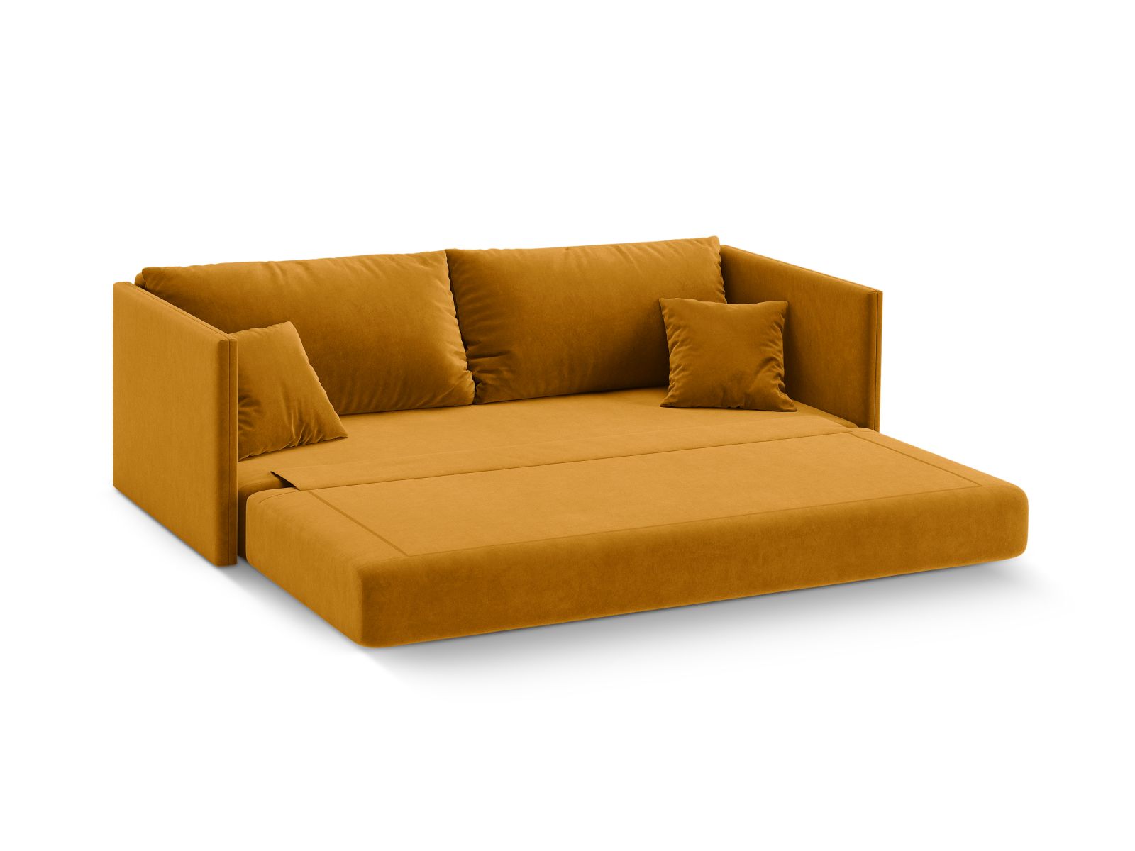 Cosmopolitan Design Schlafsofa Shannon 3-Sitzer Samt Salvador Gelb