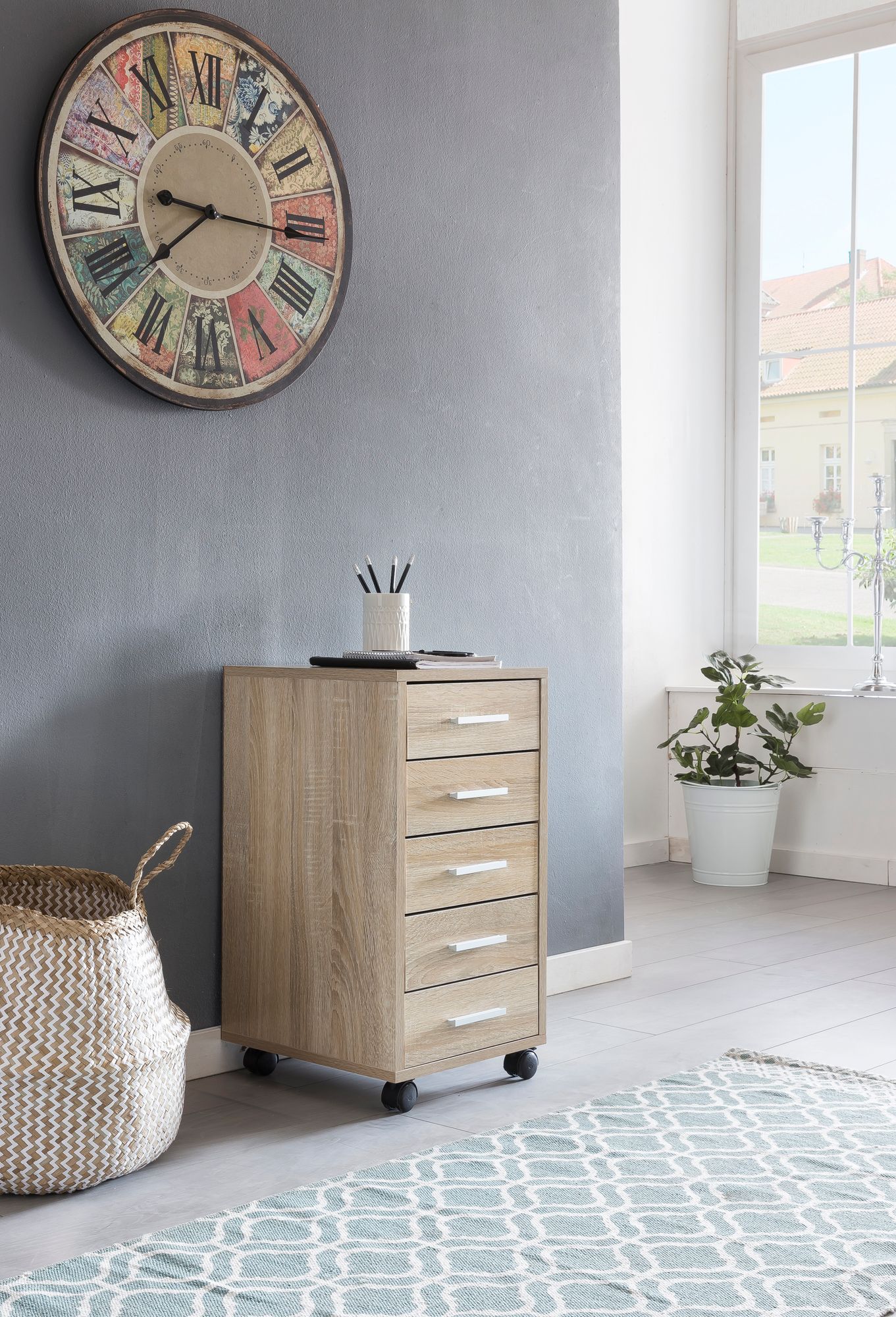 Rollcontainer Espevik Braun 33 × 38 × 63 cm
